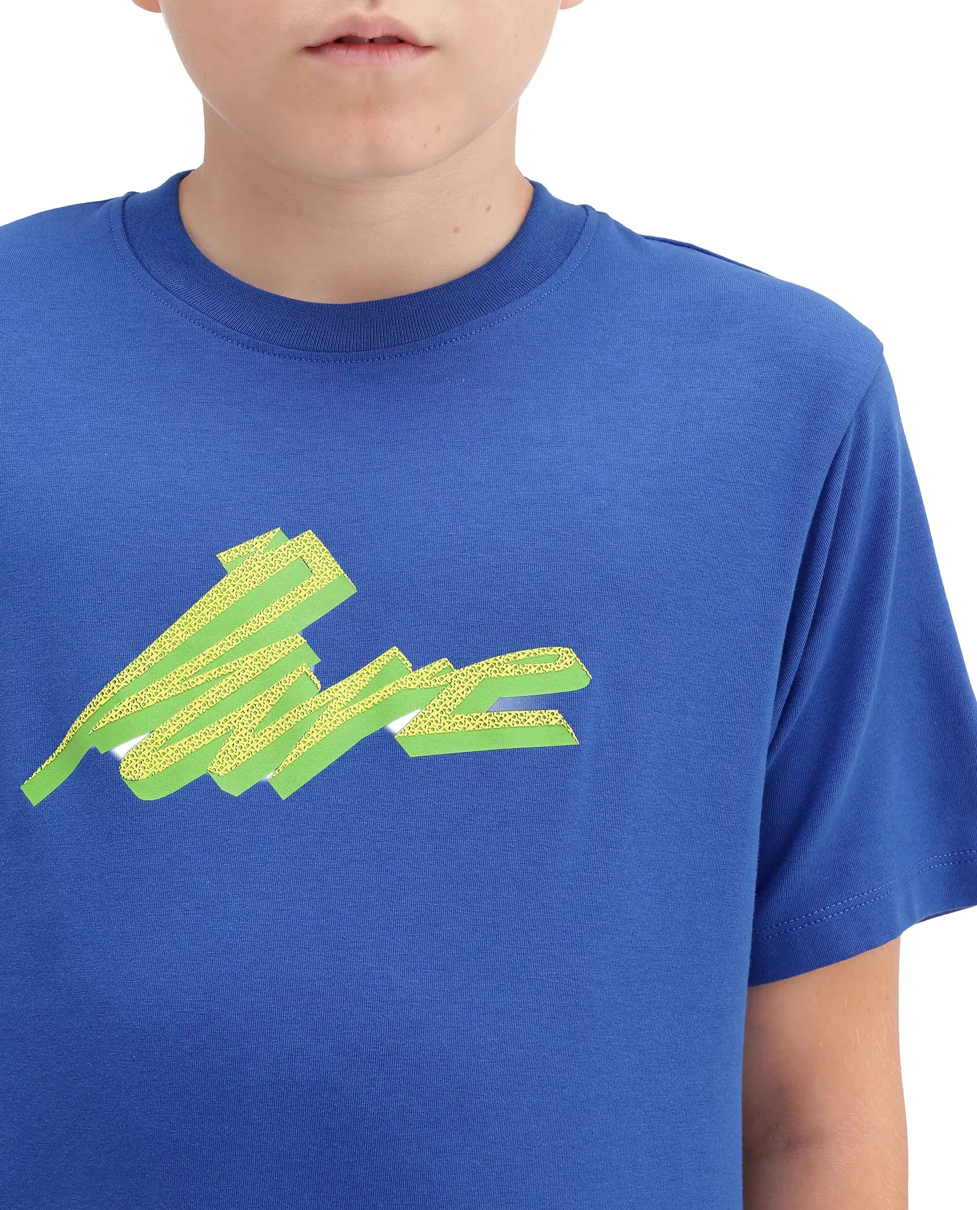 Rare Ones Kids Evia Blue Cotton Blend Fabric Pull-On Closure Regular Fit Graphic Print T-Shirt