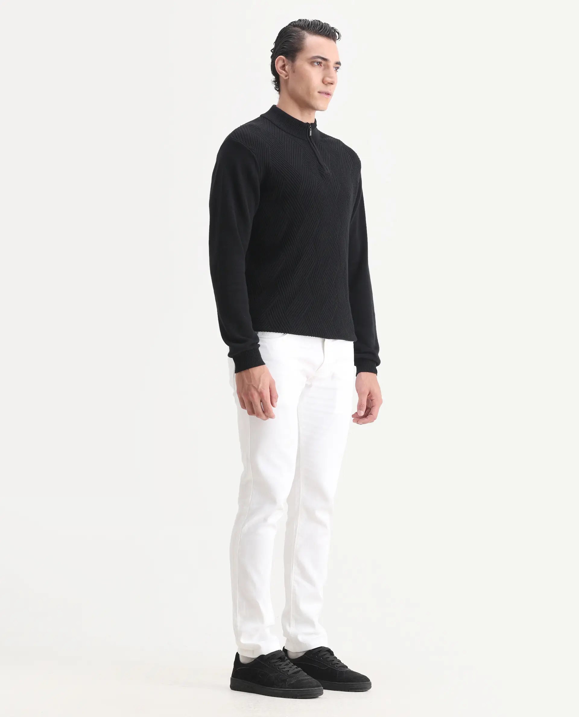 Rare Rabbit Men's Expore White Linen Blend Plain Regular Fit Trouser