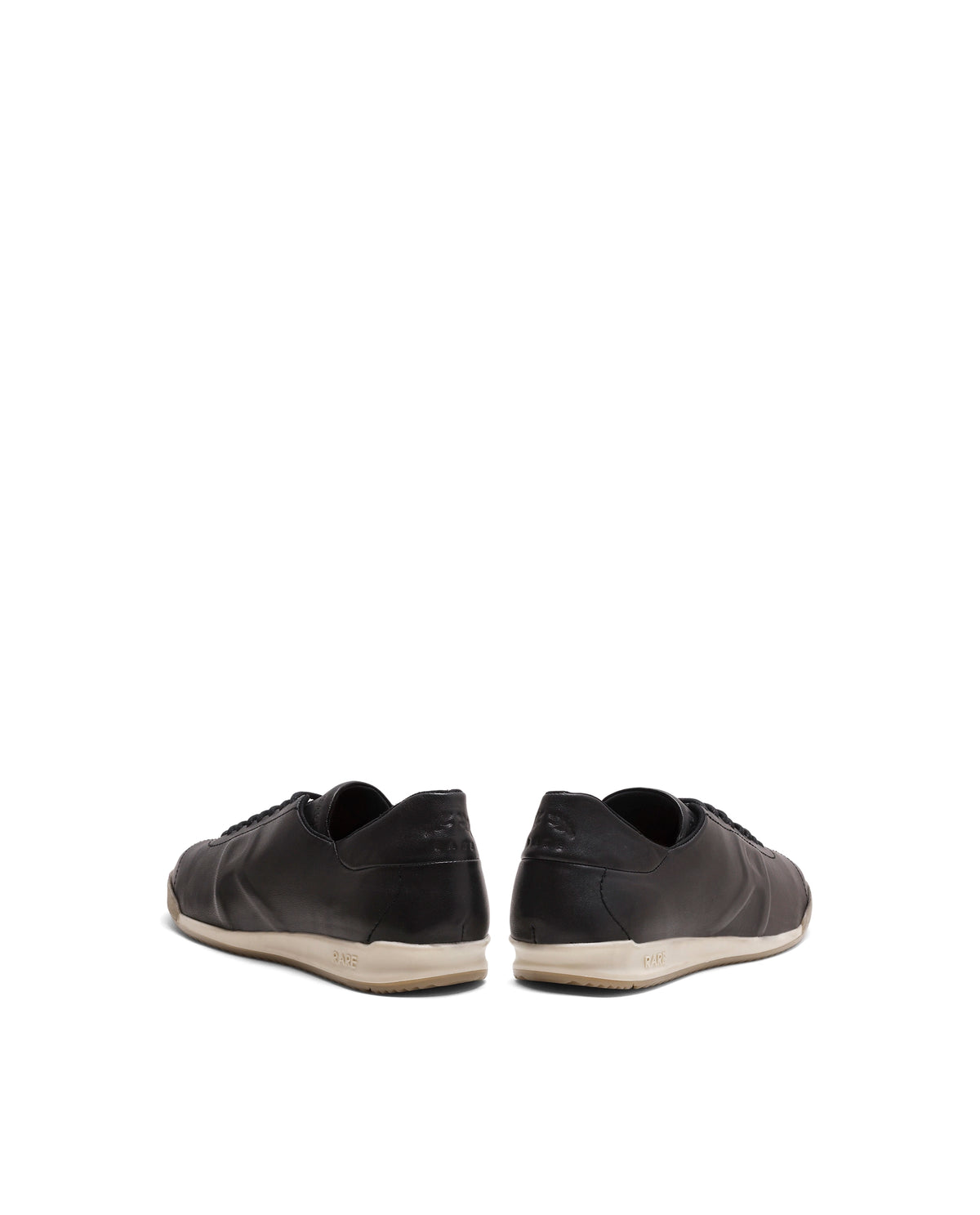 Rarez Men's Faceoff Primary Black Leather Regular Sneaker