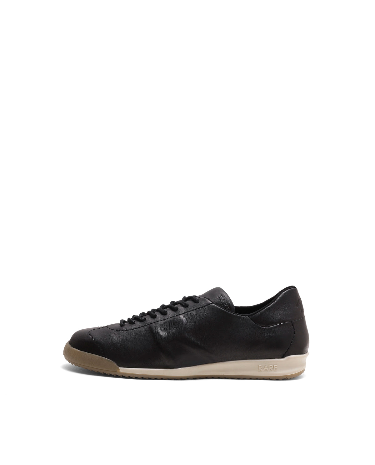 Rarez Men's Faceoff Primary Black Leather Regular Sneaker