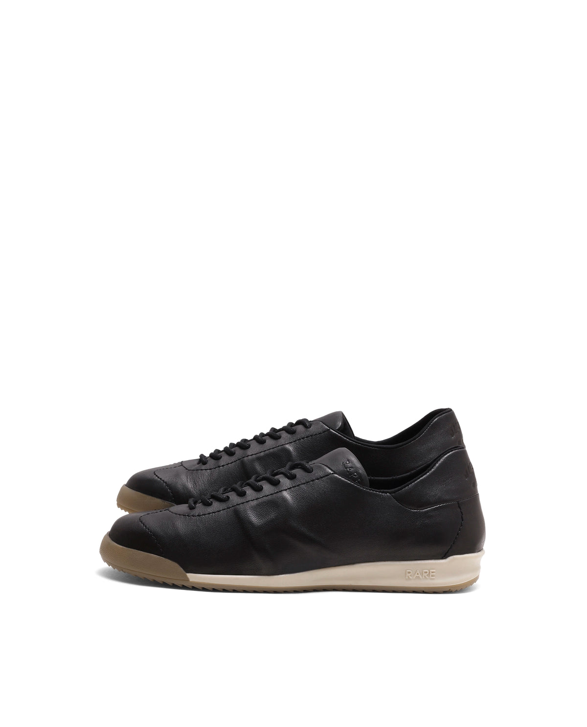 Rarez Men's Faceoff Primary Black Leather Regular Sneaker