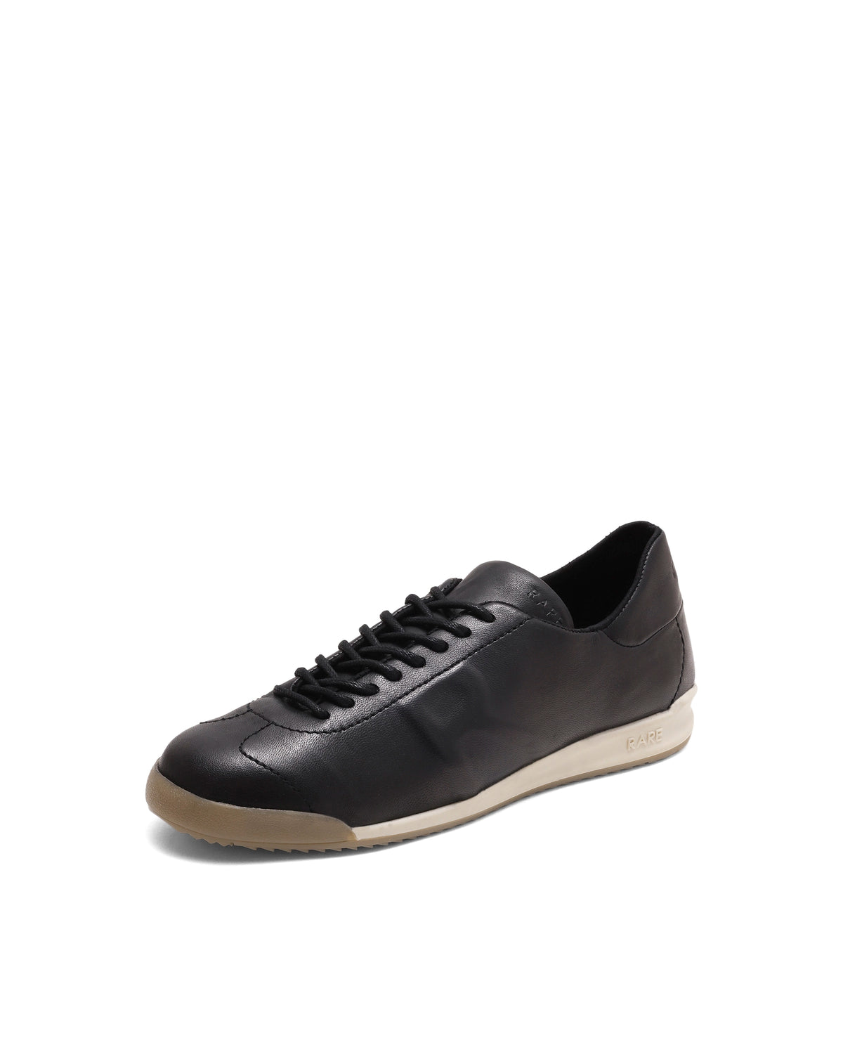 Rarez Men's Faceoff Primary Black Leather Regular Sneaker