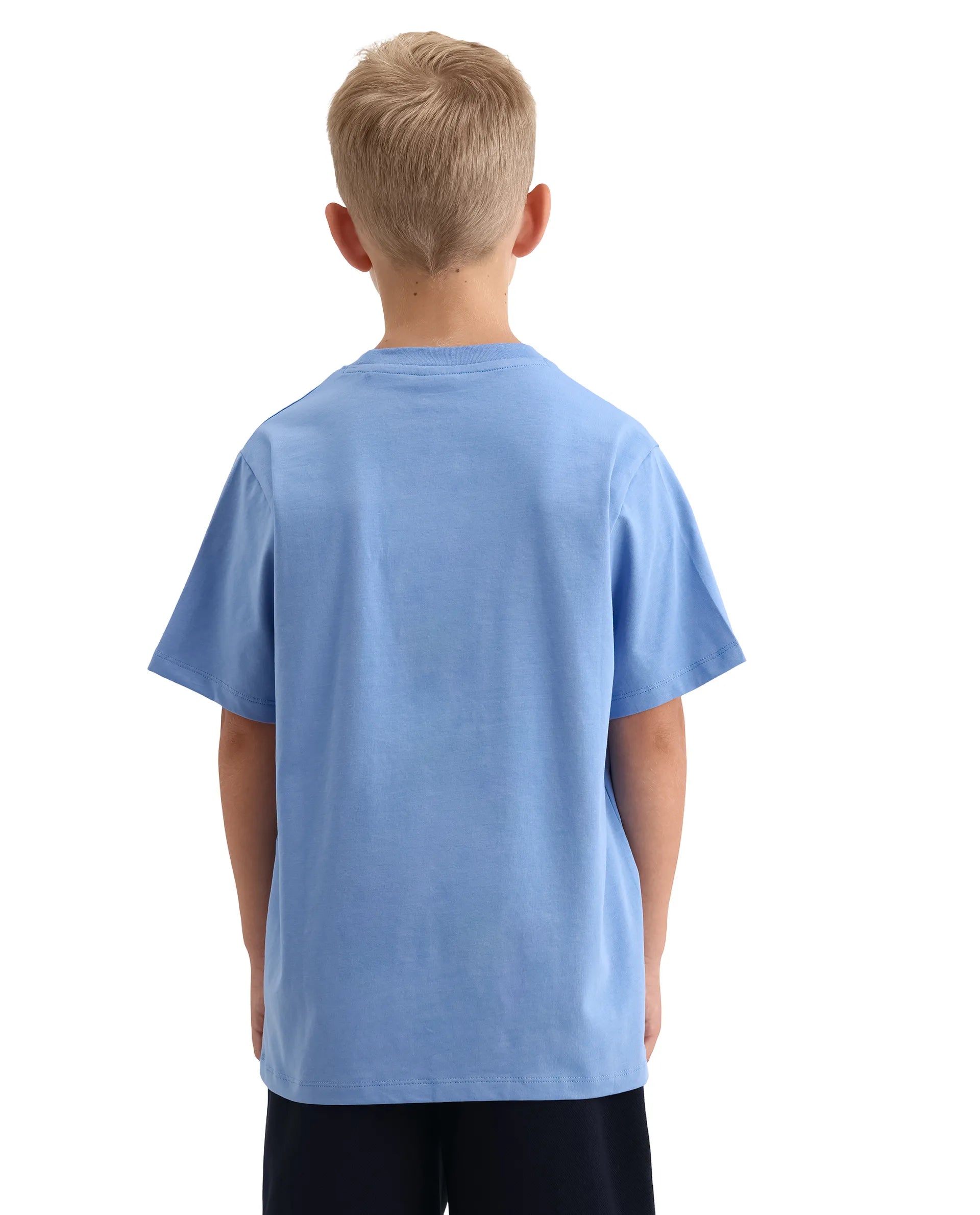 Rare Ones Kids Feat-K Light Blue Cotton Blend Fabric Pull-On Closure Regular Fit T-Shirt