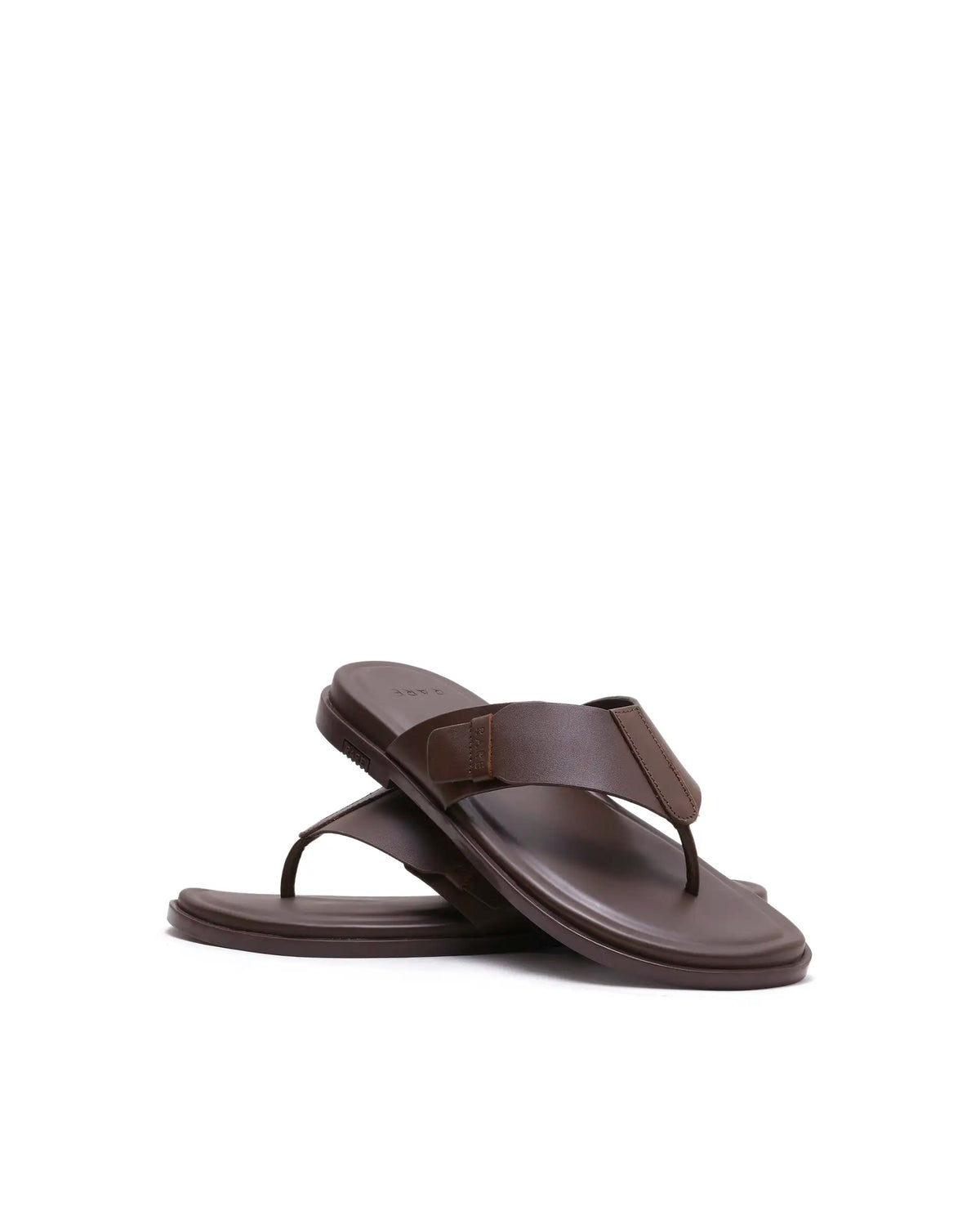Rarez Men's Finn Dark Cherry Tan Leather Regular Sandal