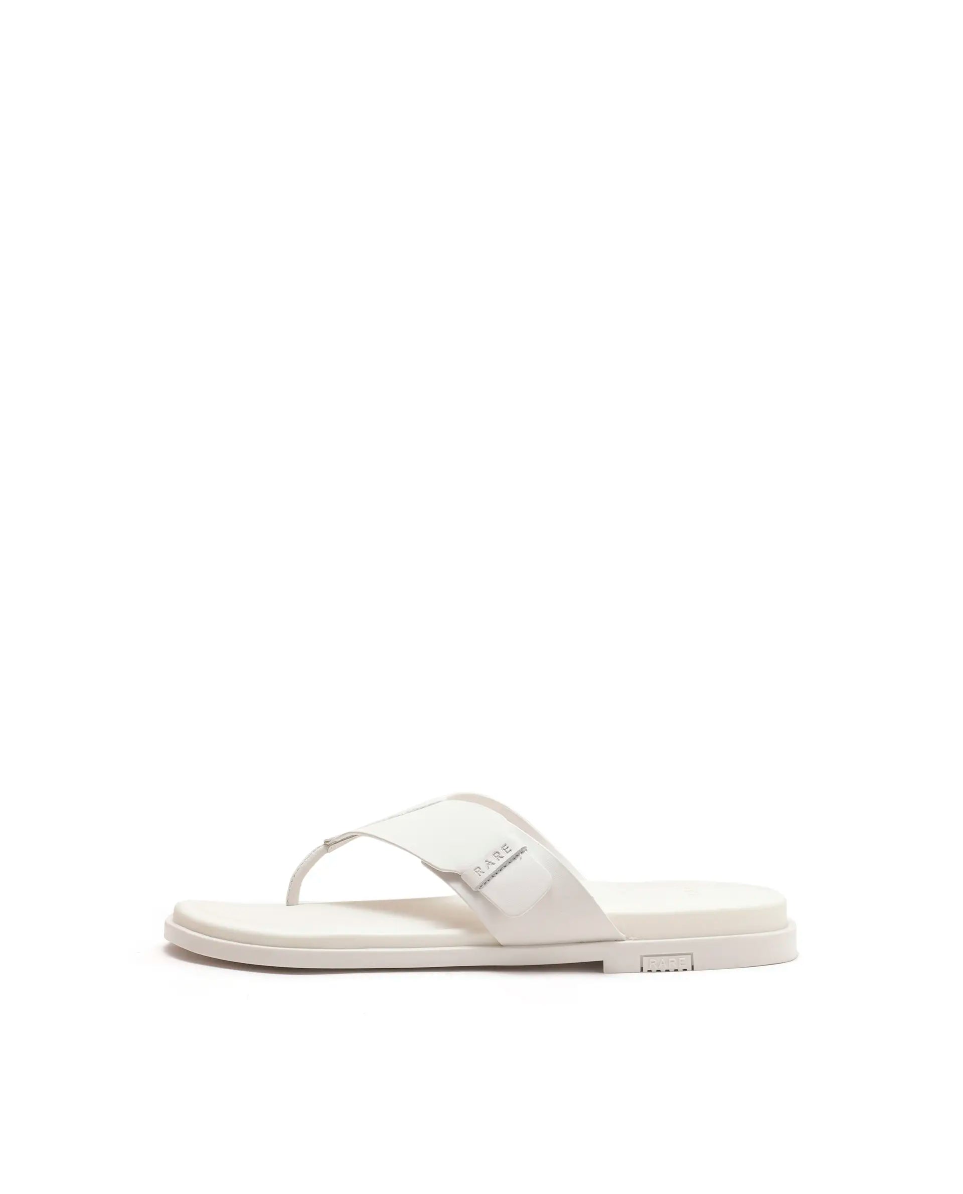 Rarez Men's Finn Light Ivory Leather Regular Sandal