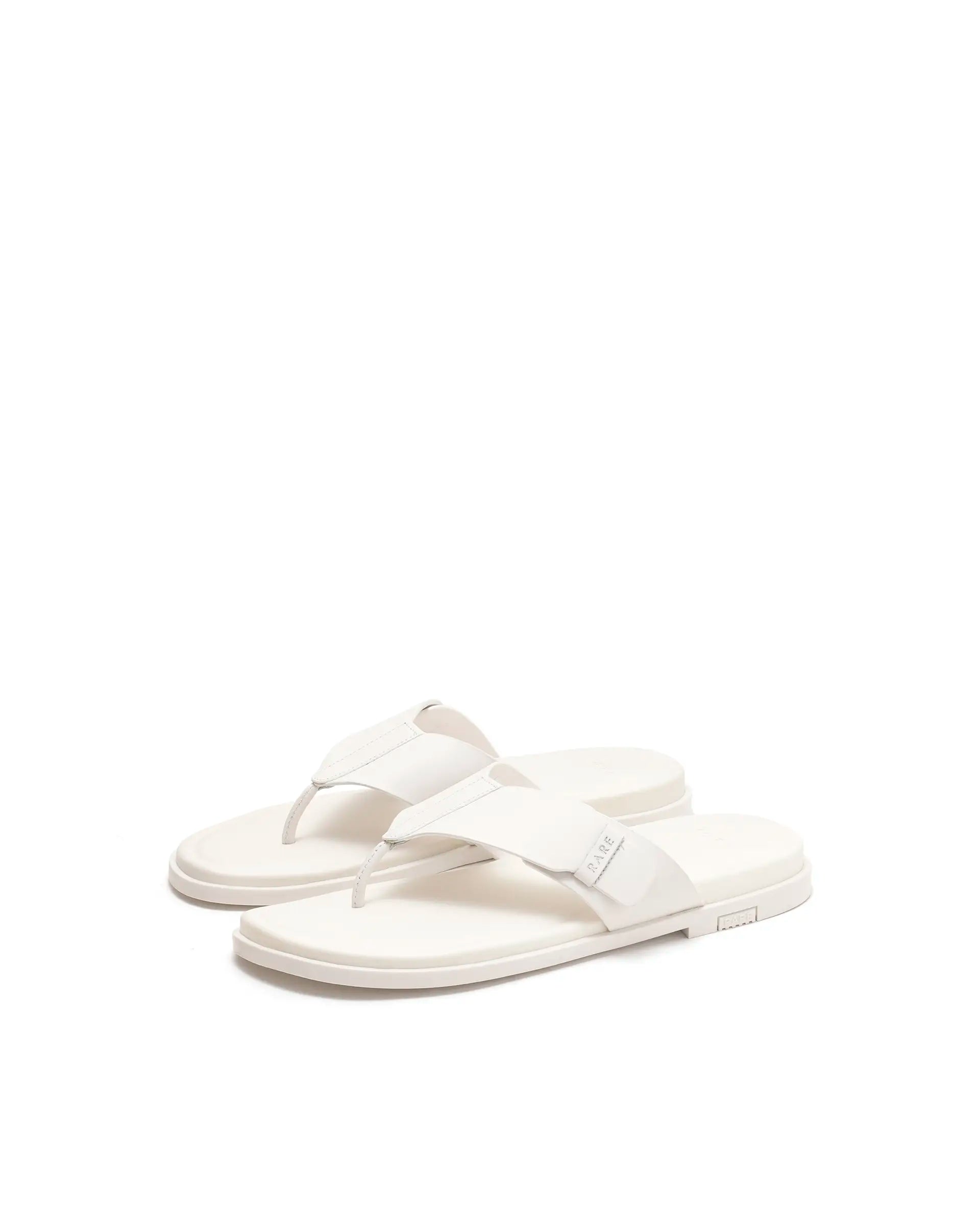 Rarez Men's Finn Light Ivory Leather Regular Sandal