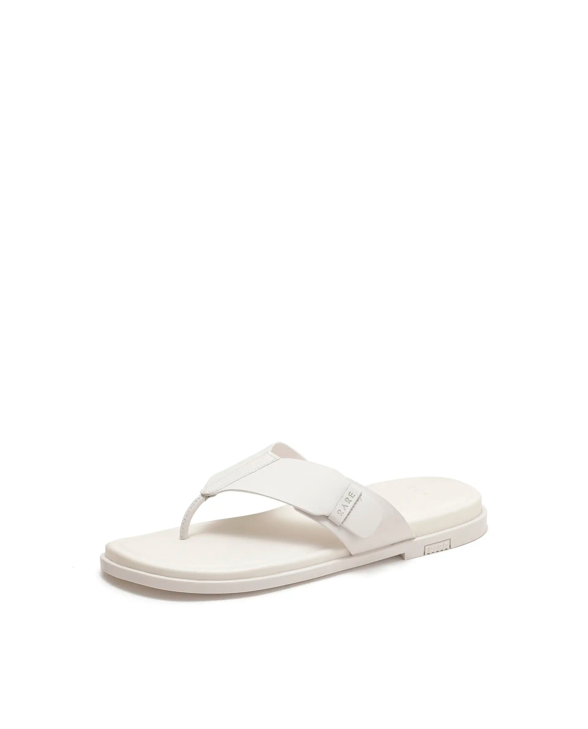 Rarez Men's Finn Light Ivory Leather Regular Sandal