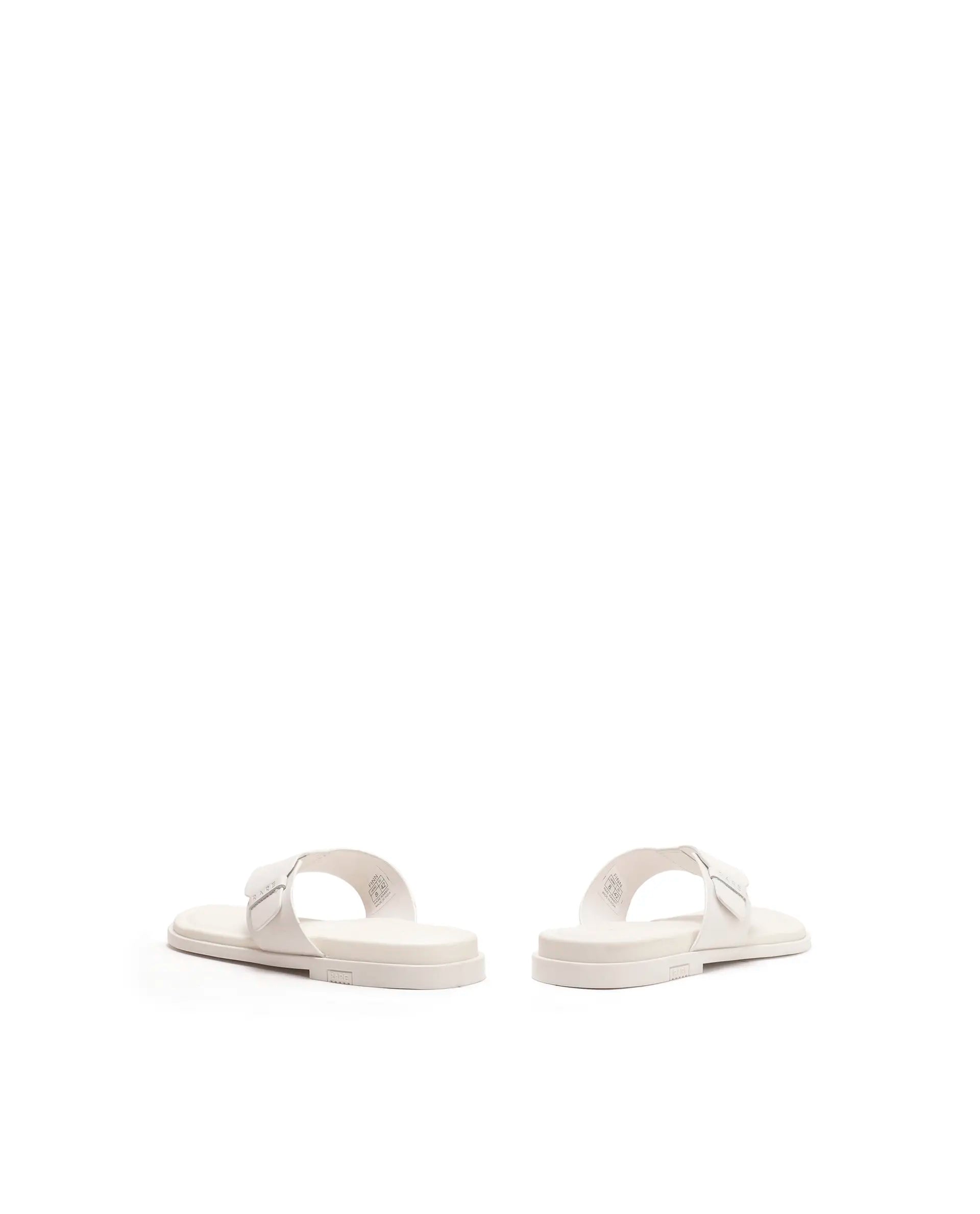 Rarez Men's Finn Light Ivory Leather Regular Sandal