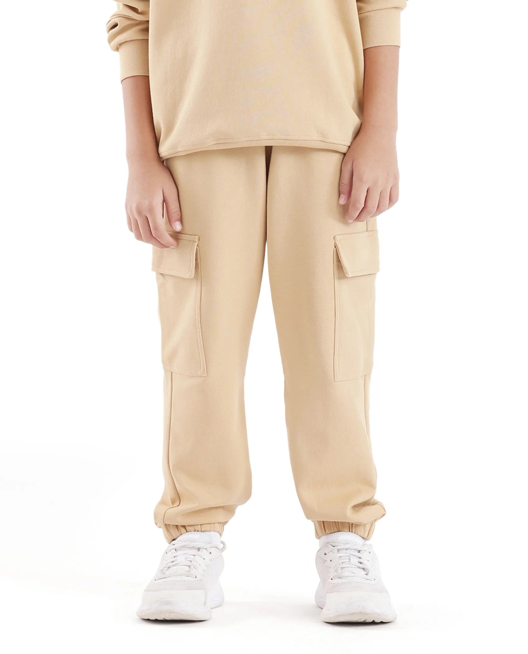 Rare Ones Kids Firot Dusky Yellow Cotton Solid Trackpant