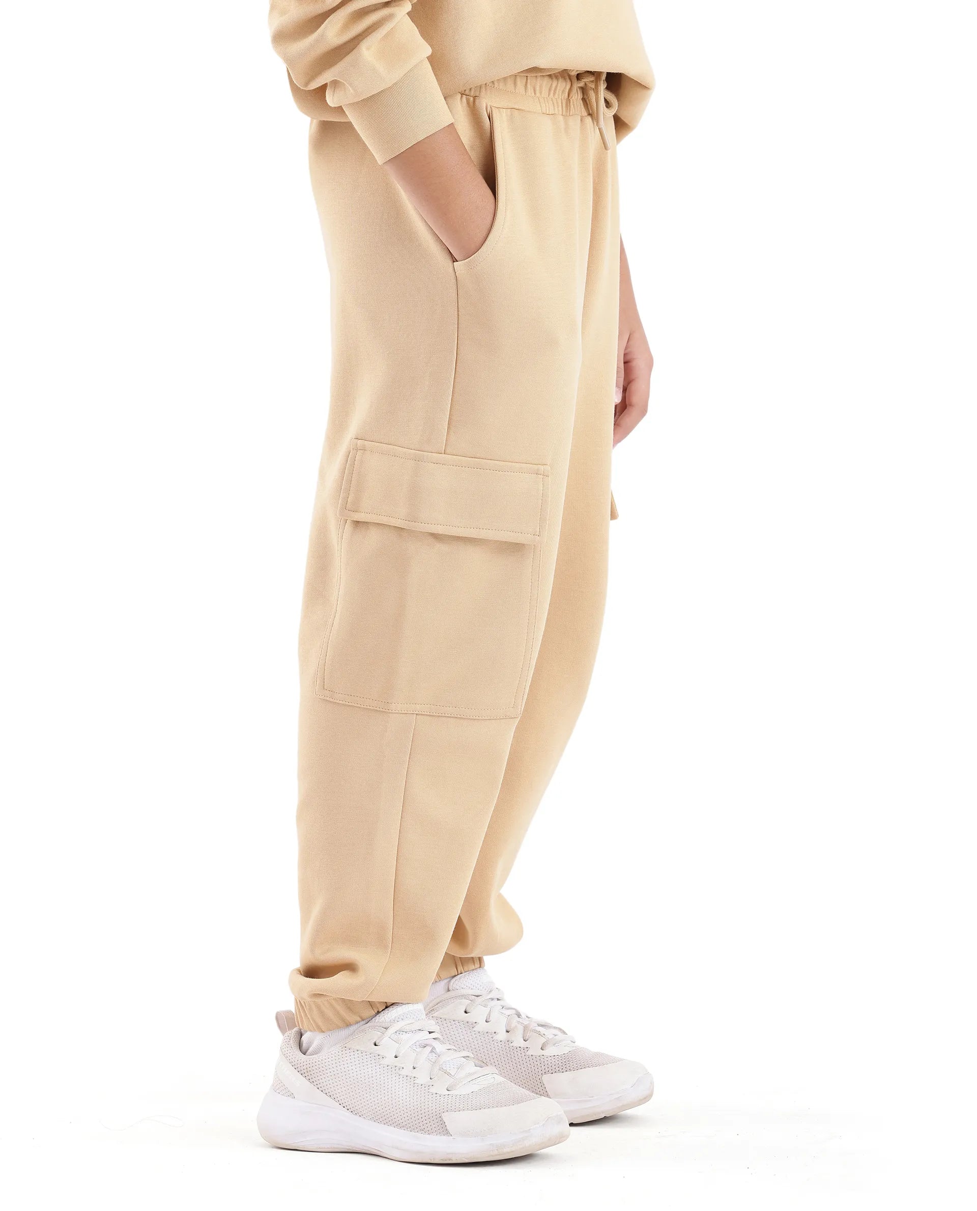 Rare Ones Kids Firot Dusky Yellow Cotton Solid Trackpant