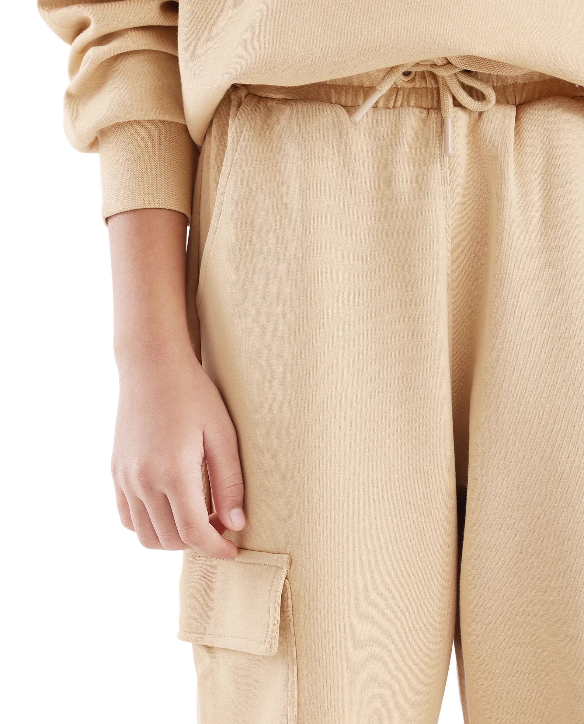 Rare Ones Kids Firot Dusky Yellow Cotton Solid Trackpant