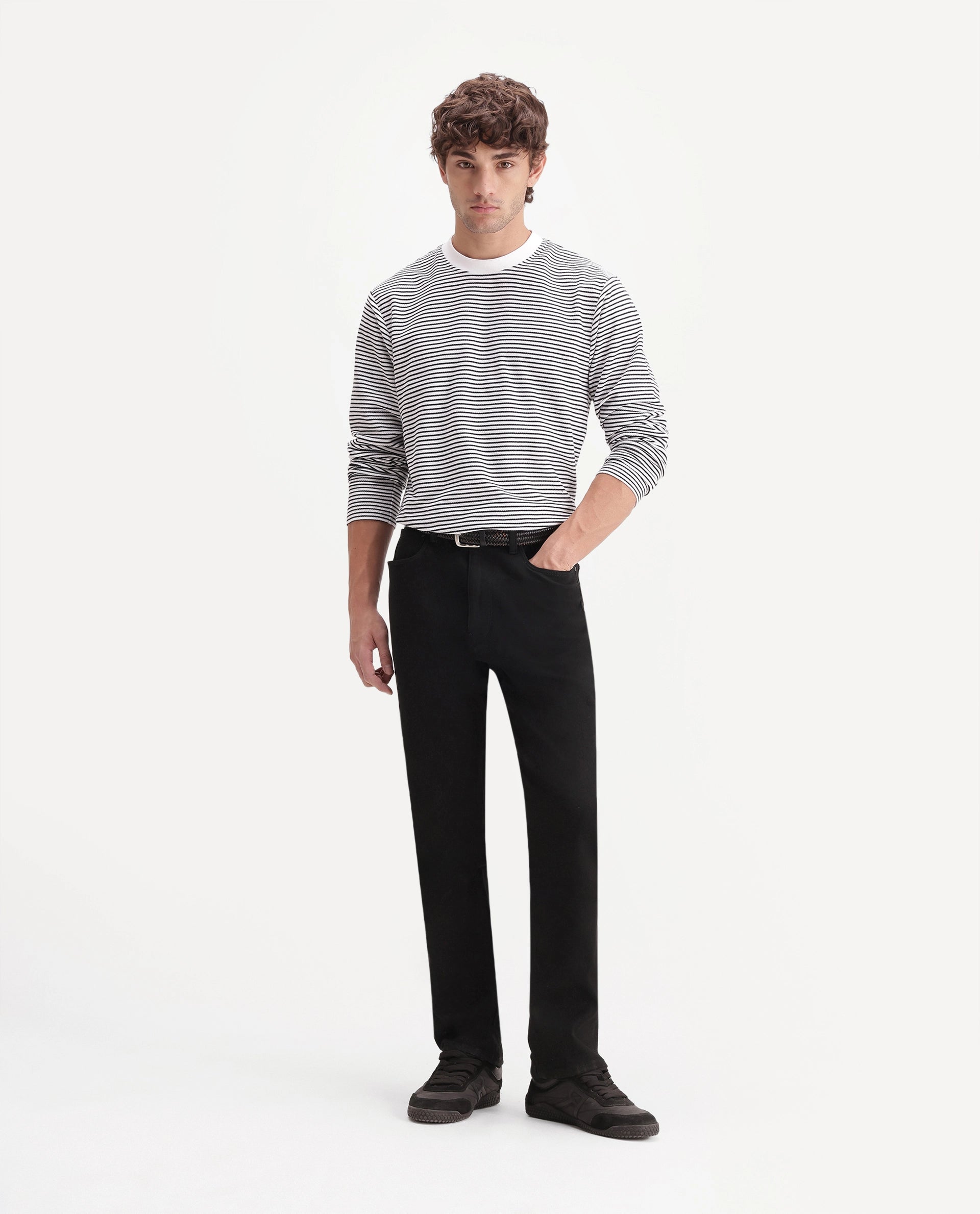 Rare Rabbit Men's Fizz 26 Black Cotton Blend Morris Regular Plain Jeans