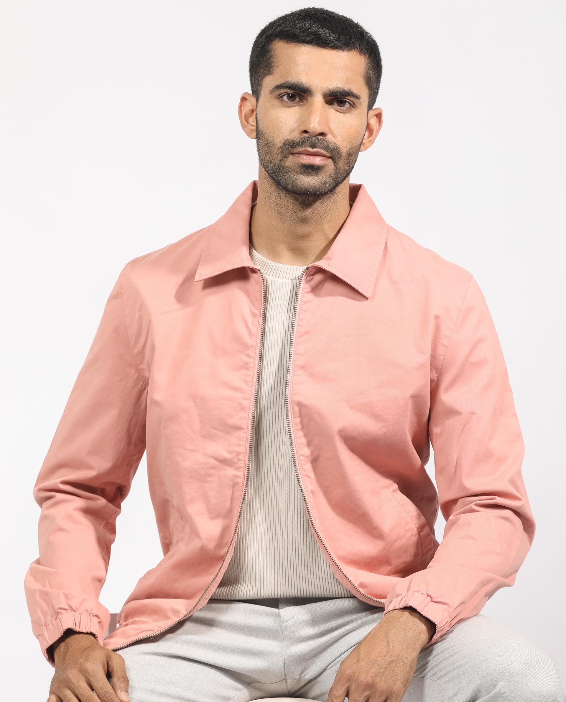 Pink Letterman Jacket with Hood | Clothoo