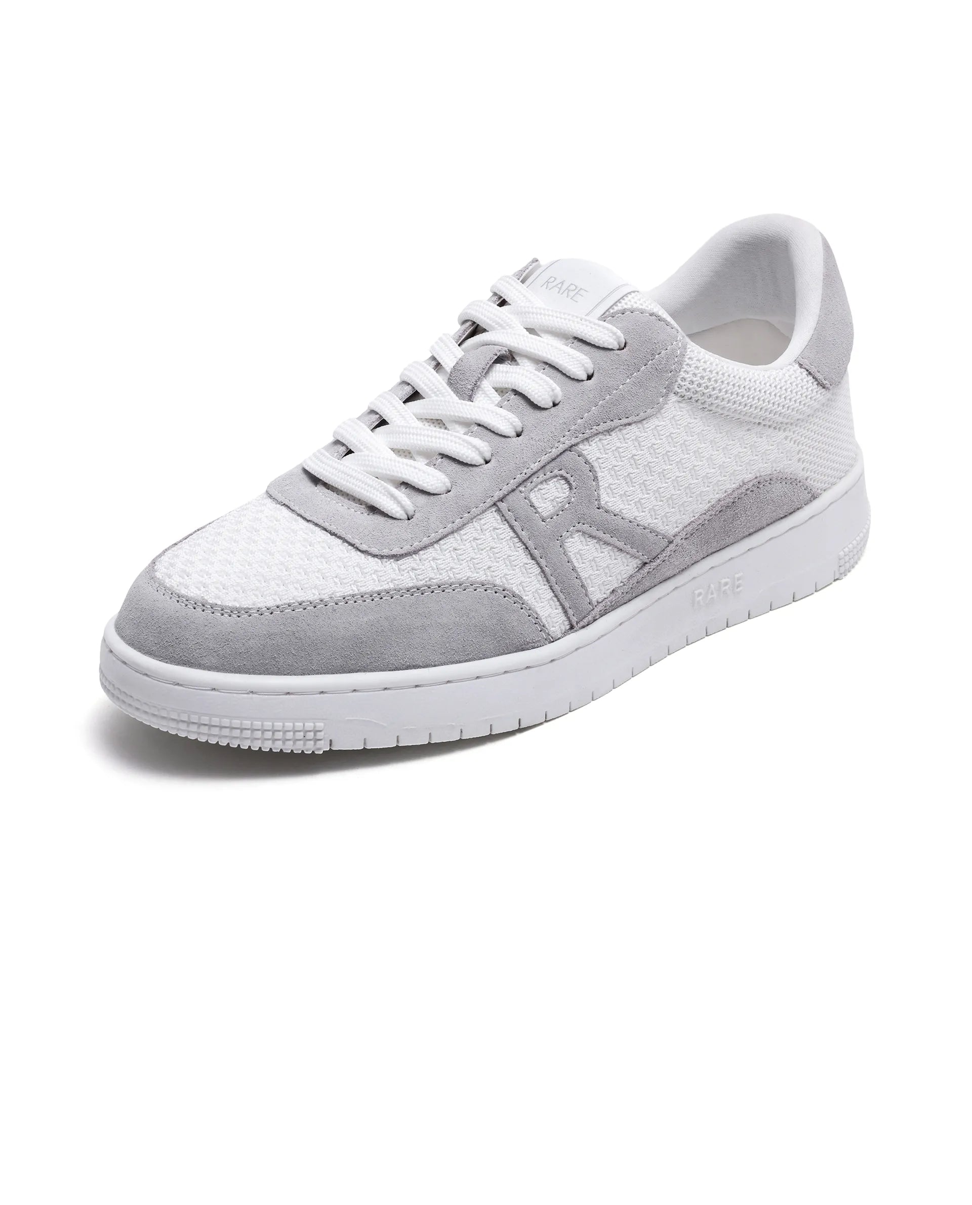 Rare Rabbit Men's Flint White Leather Lace-Up Closure Sneaker