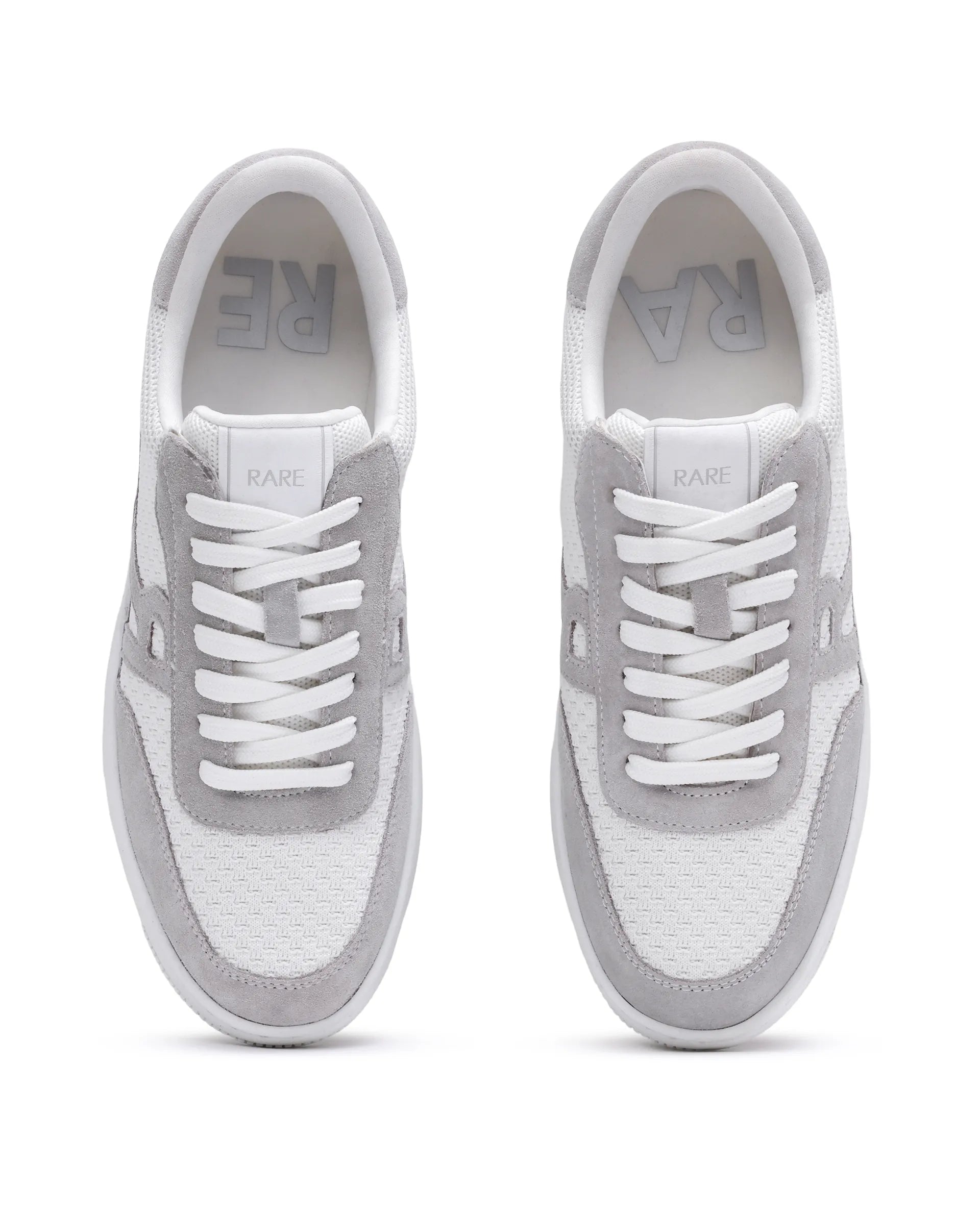 Rare Rabbit Men's Flint White Leather Lace-Up Closure Sneaker