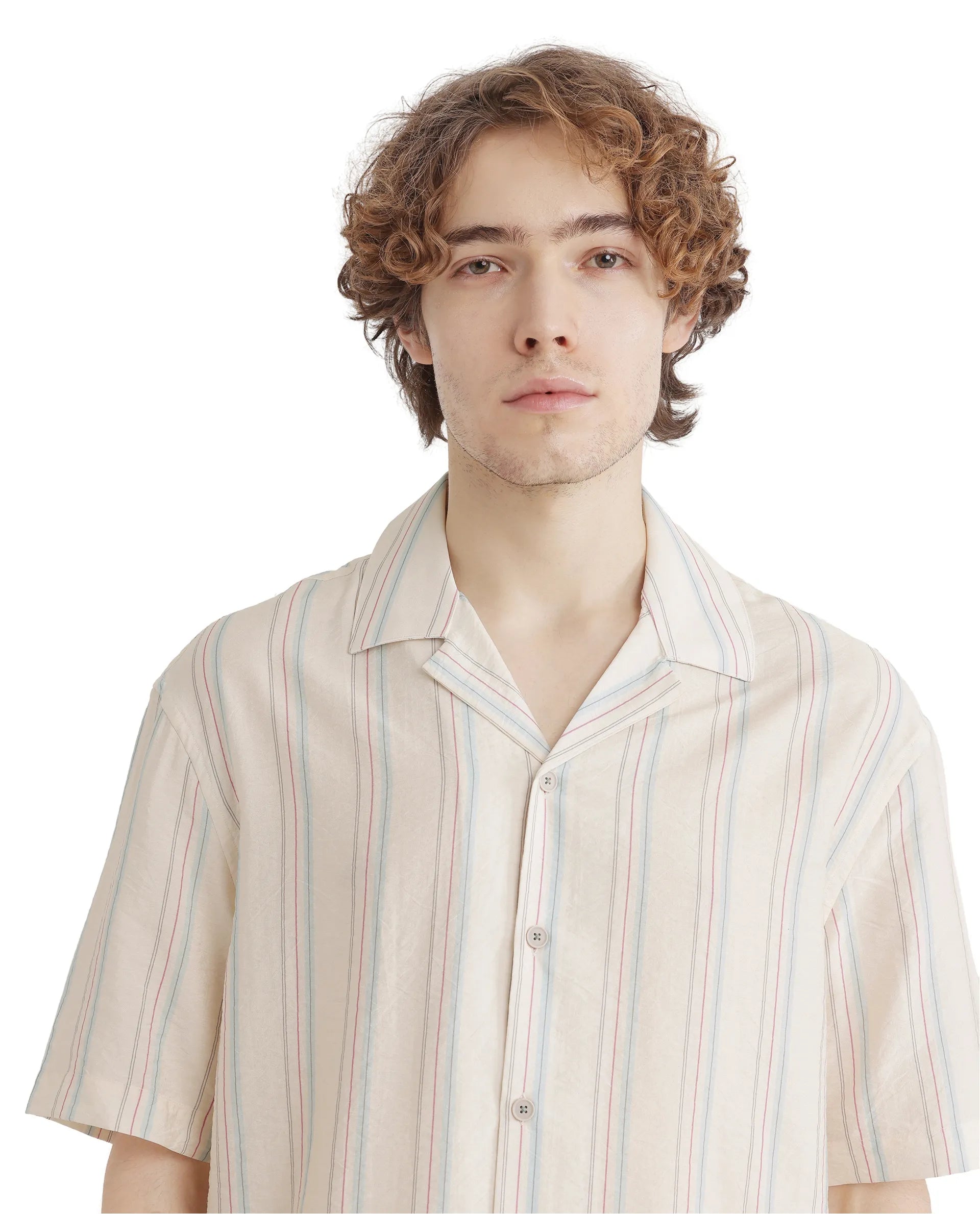 Rare Rabbit Men's Flitzom Offwhite Cotton Fabric Short Sleeve Collared Neck Button Closure Printed Shirt