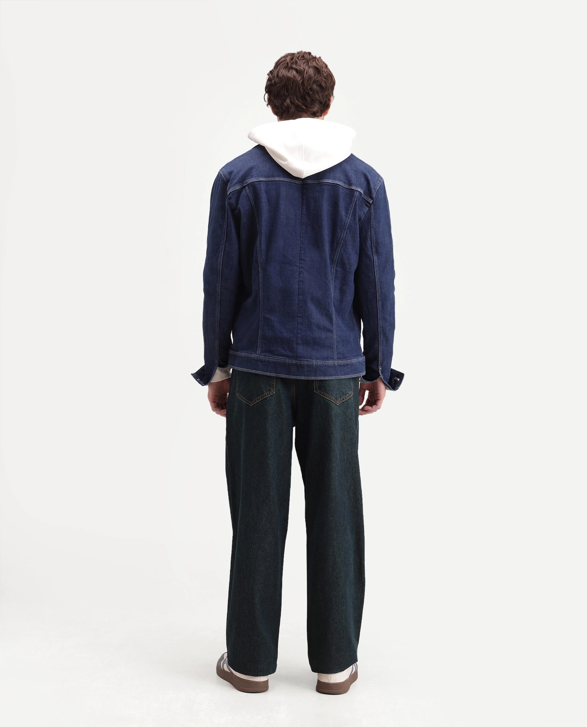 Rare Rabbit Men's Florn Dusky Blue Cotton Relaxed Plain Jeans