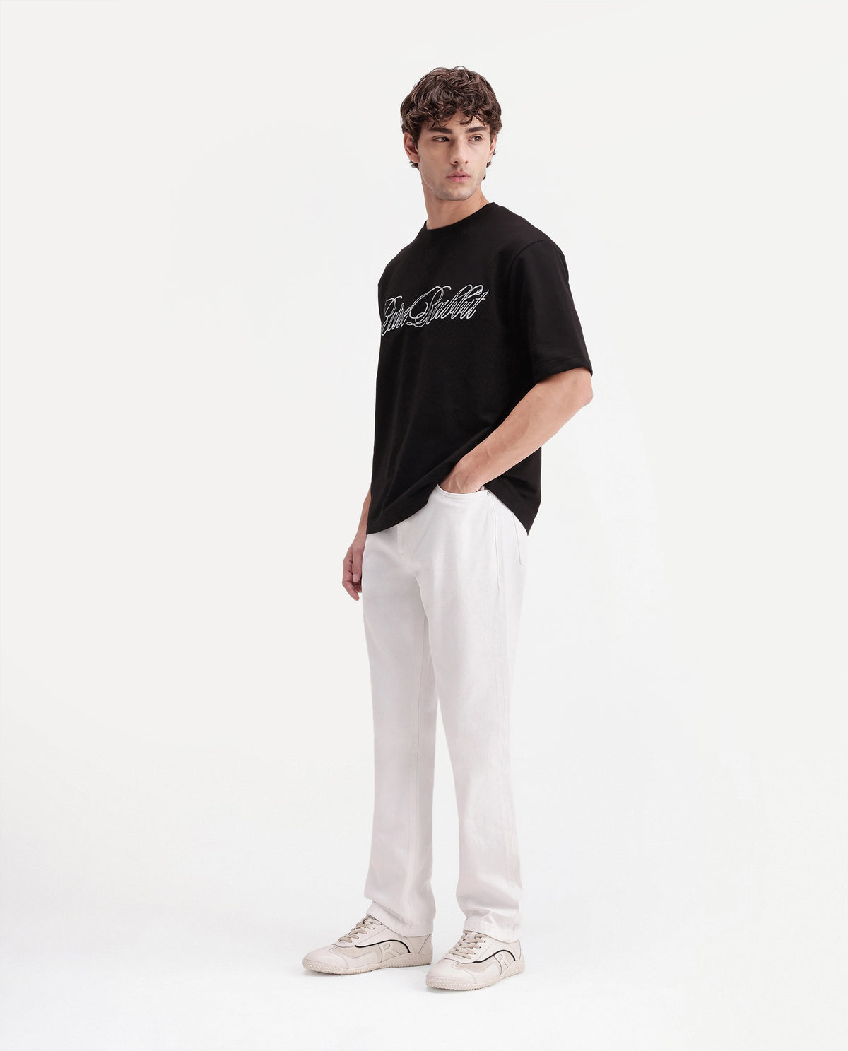 Rare Rabbit Men's Frost-26 Primary White Cotton Morris Regular Plain Jeans