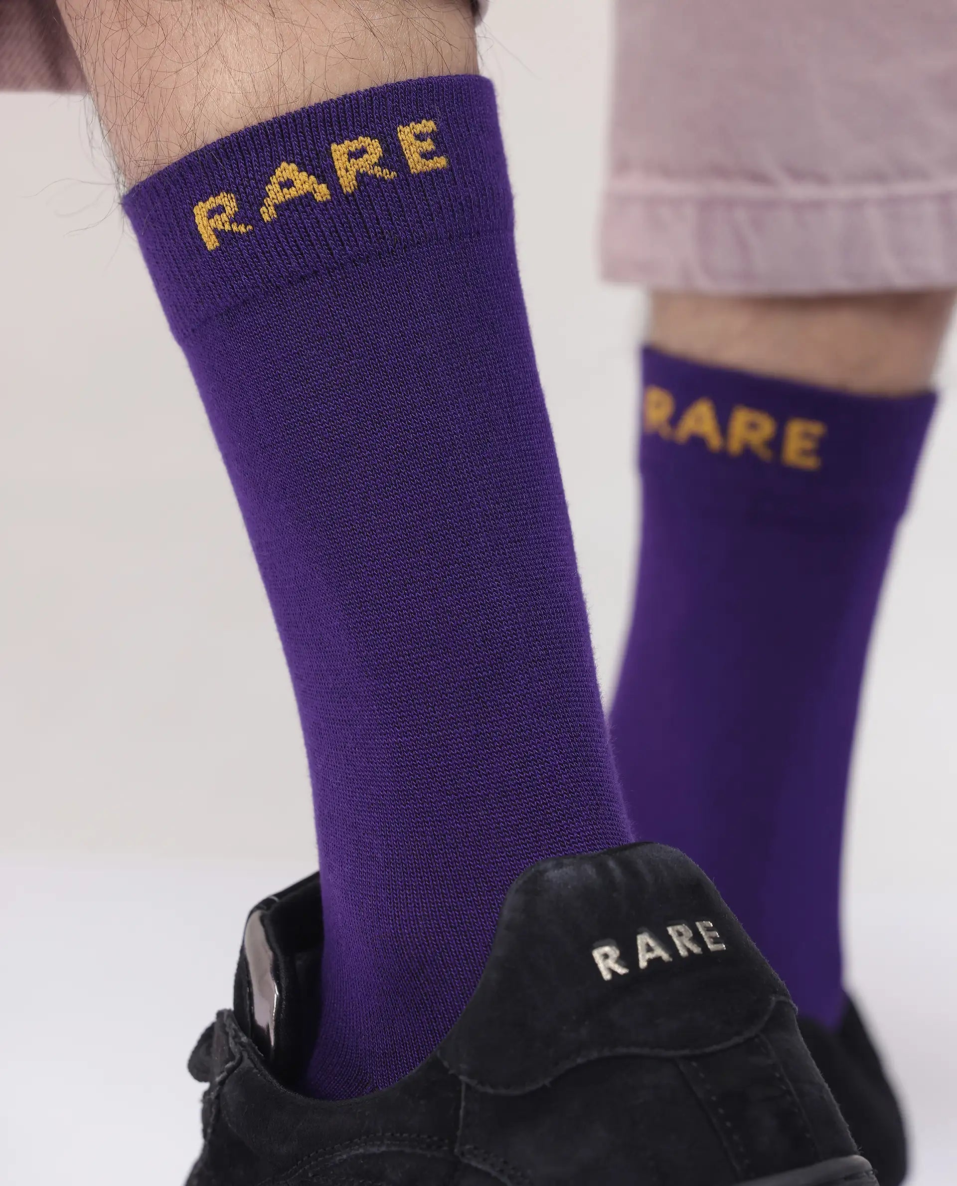 Rare Rabbit Men'S Full Socks Purple Socks