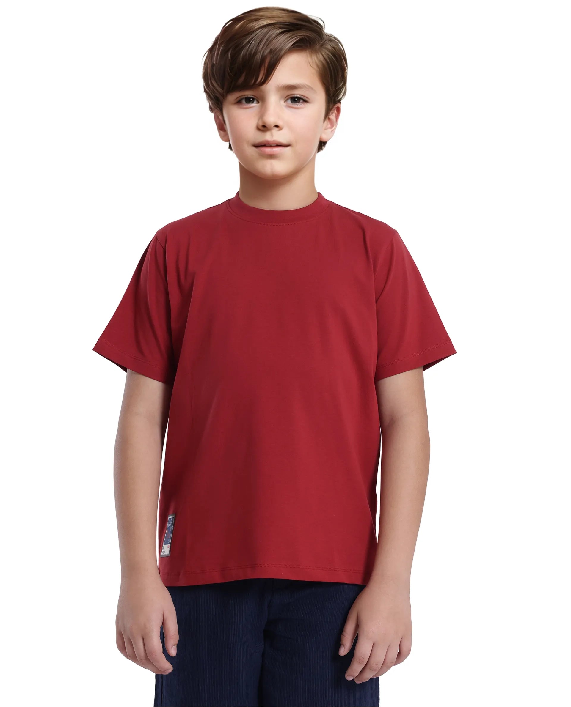 Rare Ones Kids Fury Red Cotton Blend Short Sleeve Crew Neck Printed T-Shirt