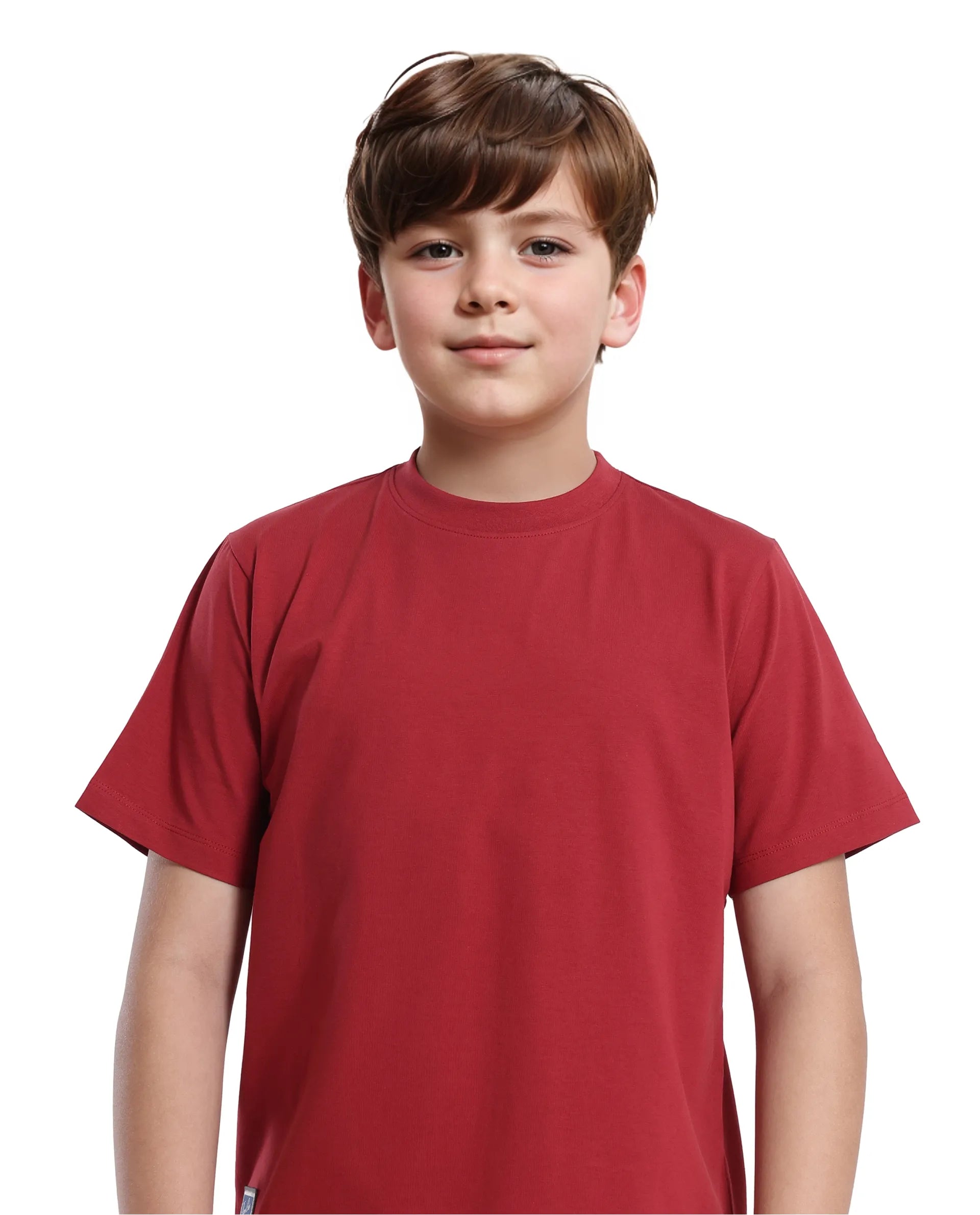 Rare Ones Kids Fury Red Cotton Blend Short Sleeve Crew Neck Printed T-Shirt