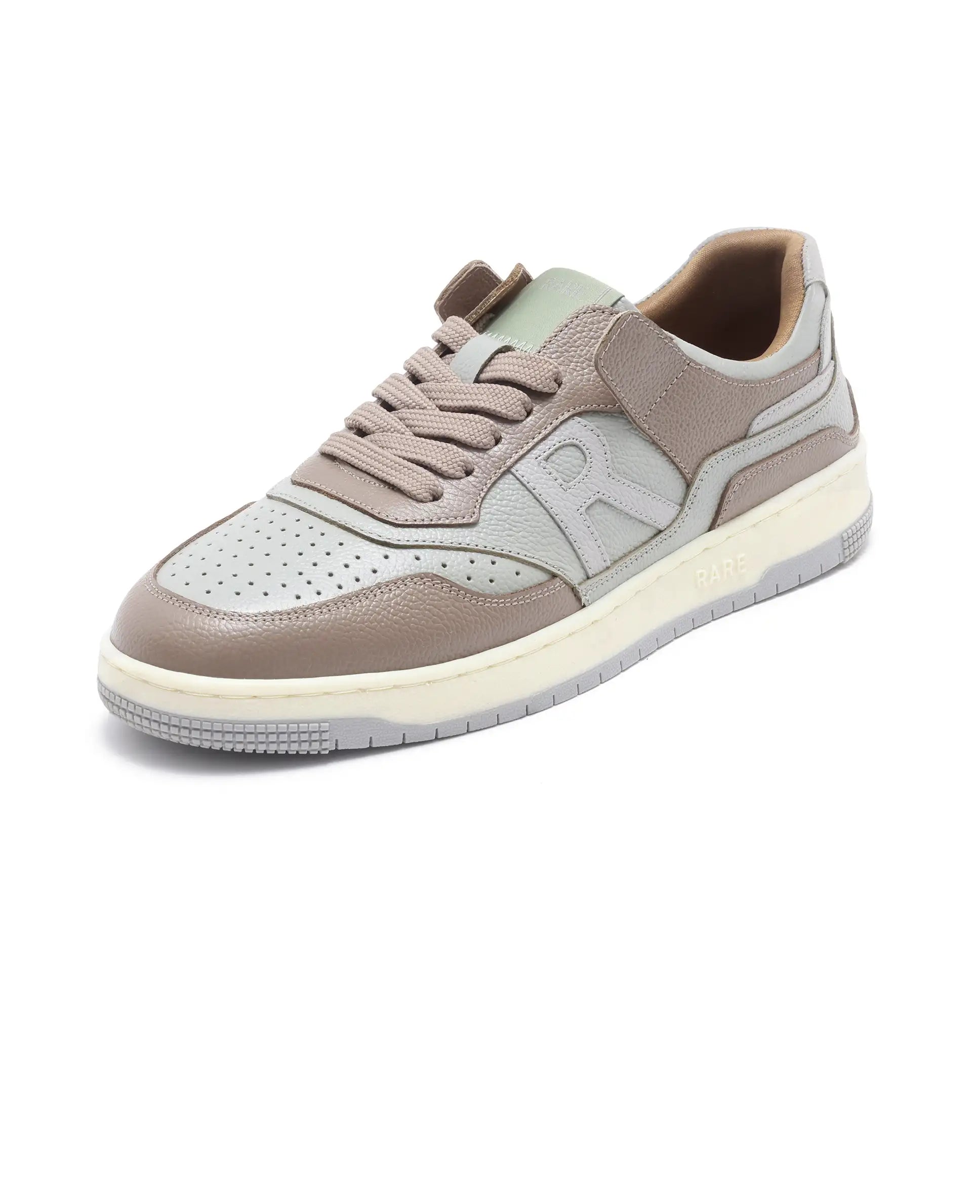 Rare Rabbit Men's Gabbs Green Plain Shoes