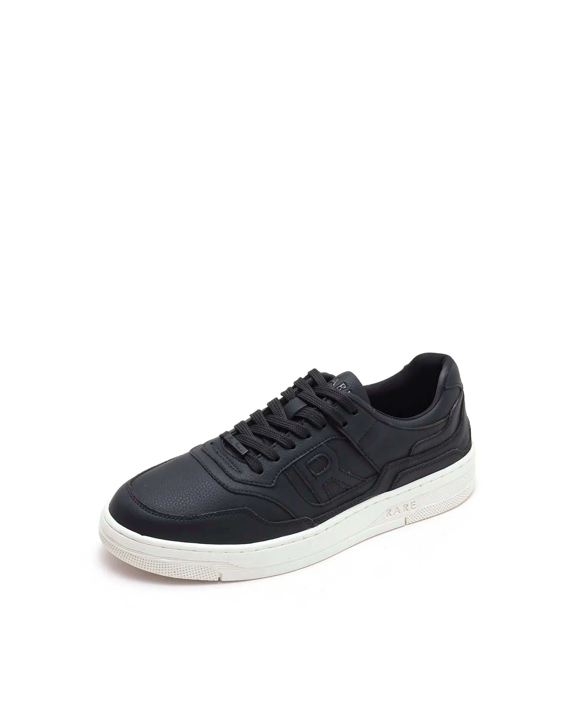 Rarez Men's Gabrix Black Regular Micro Fiber Sneaker