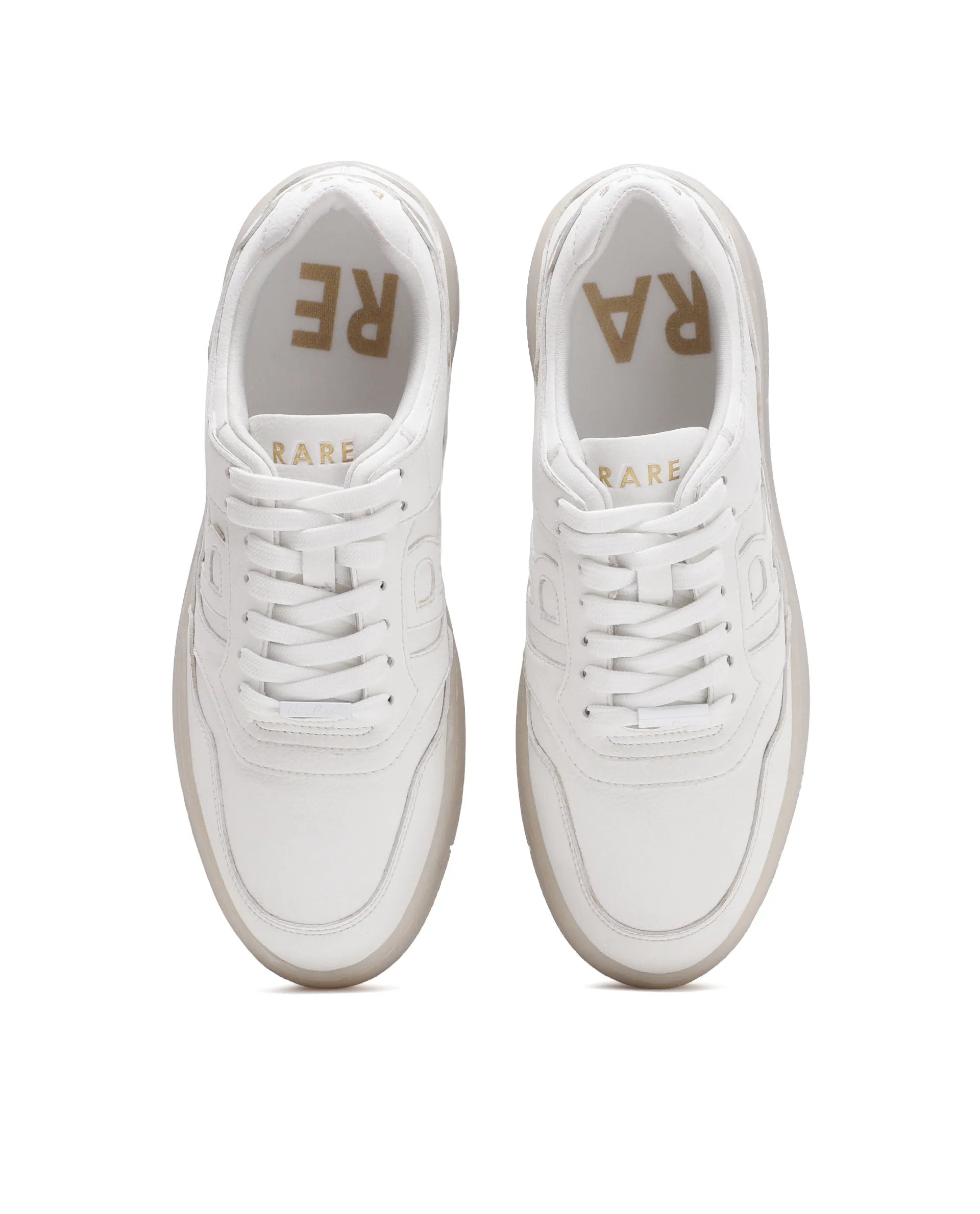 Rarez Men's Gabrix White Regular Micro Fiber Sneaker