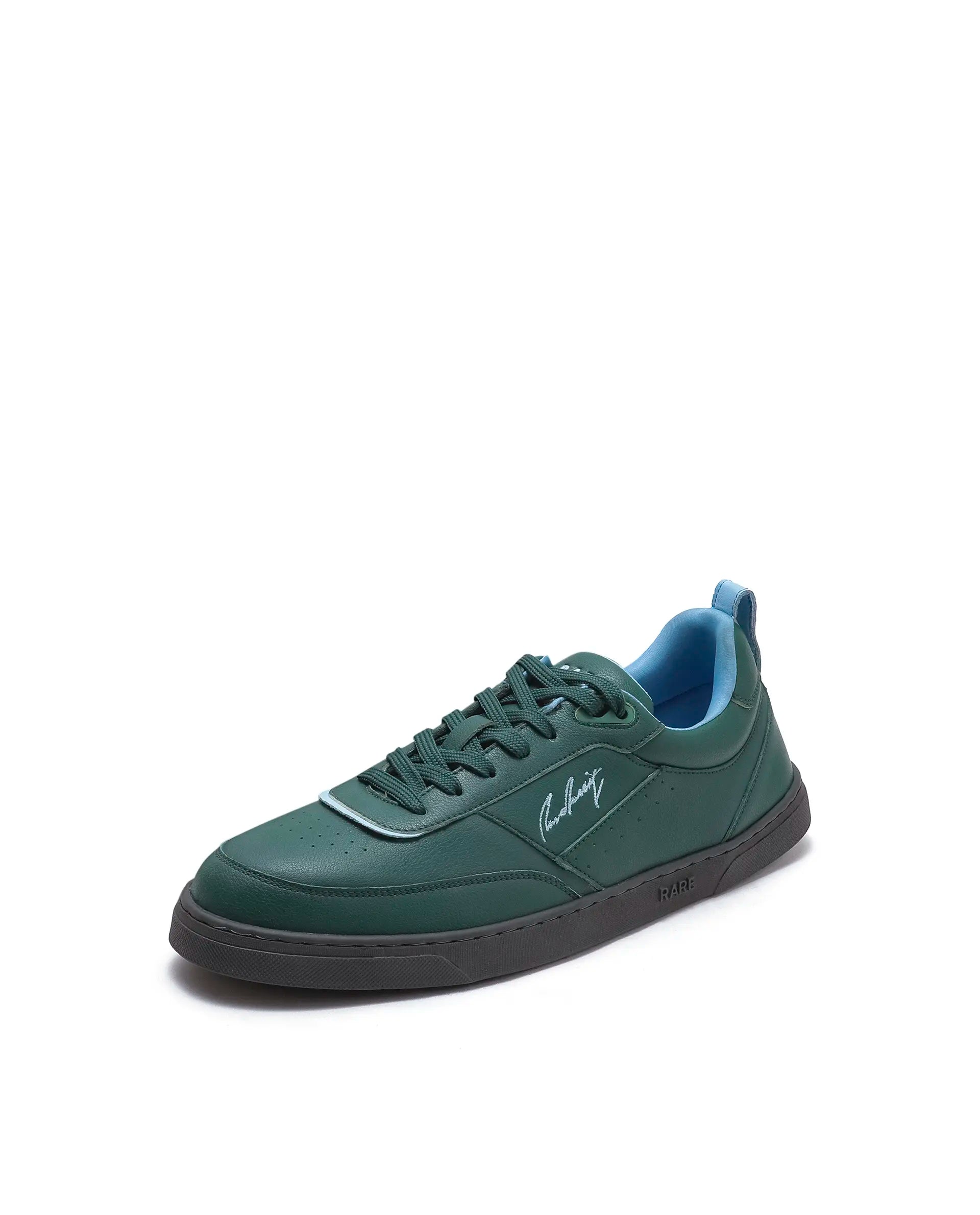 Rare Rabbit Men's Garen Dark Green Micro Fiber Causal Sneaker