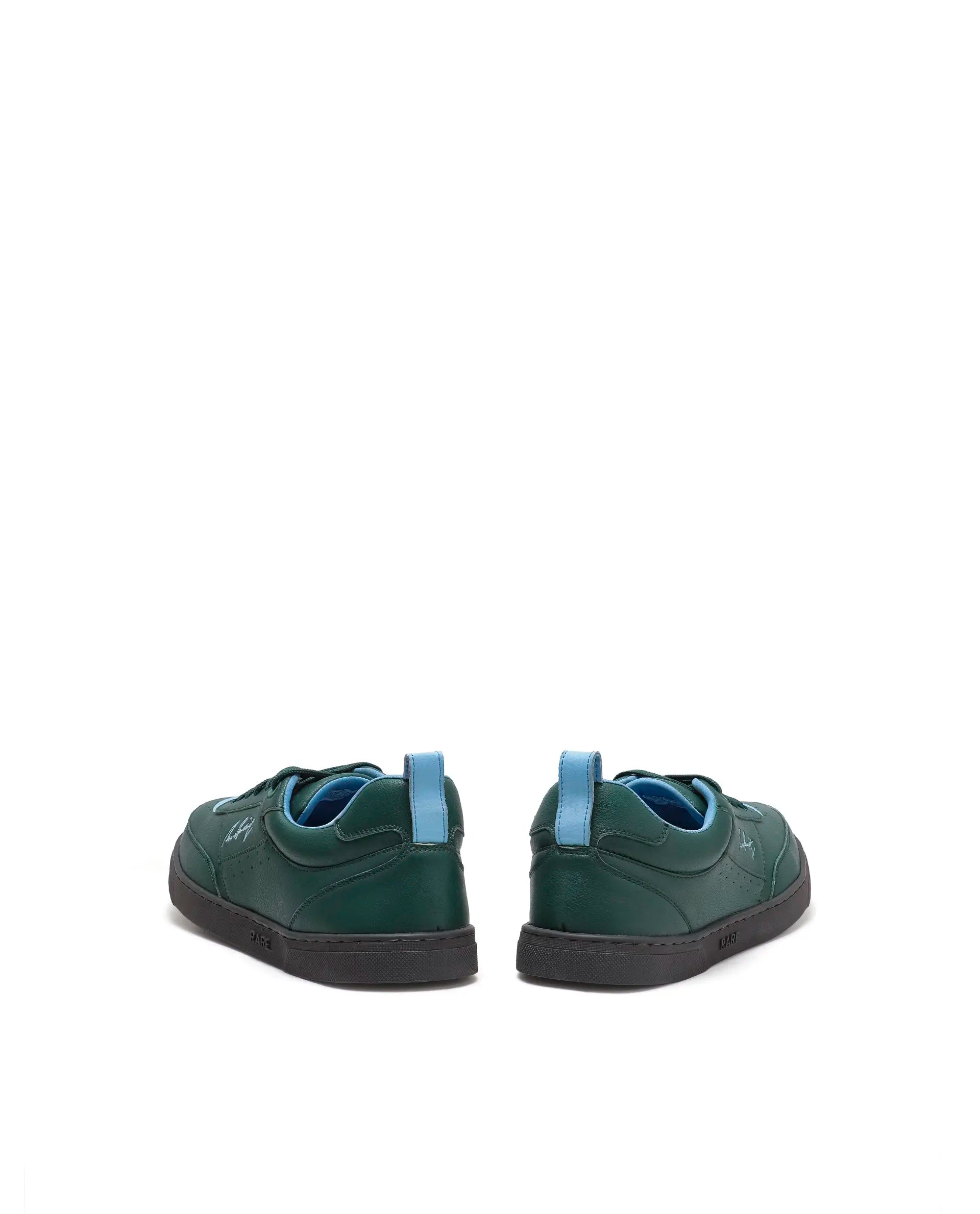Rare Rabbit Men's Garen Dark Green Micro Fiber Causal Sneaker
