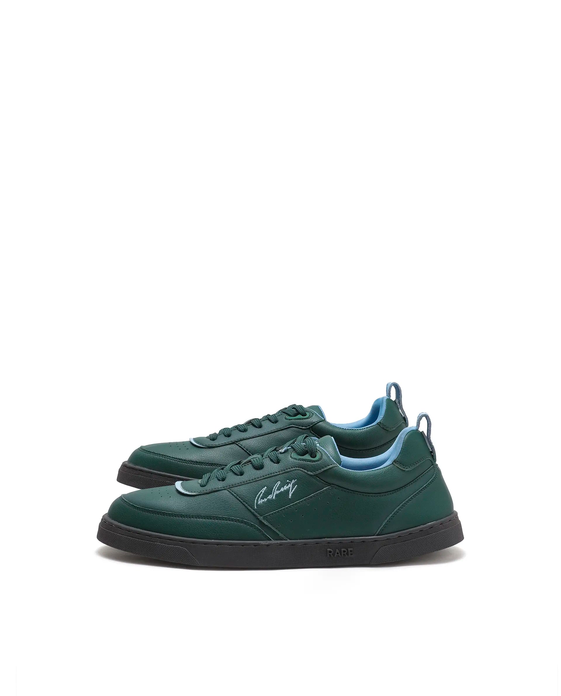 Rare Rabbit Men's Garen Dark Green Micro Fiber Causal Sneaker