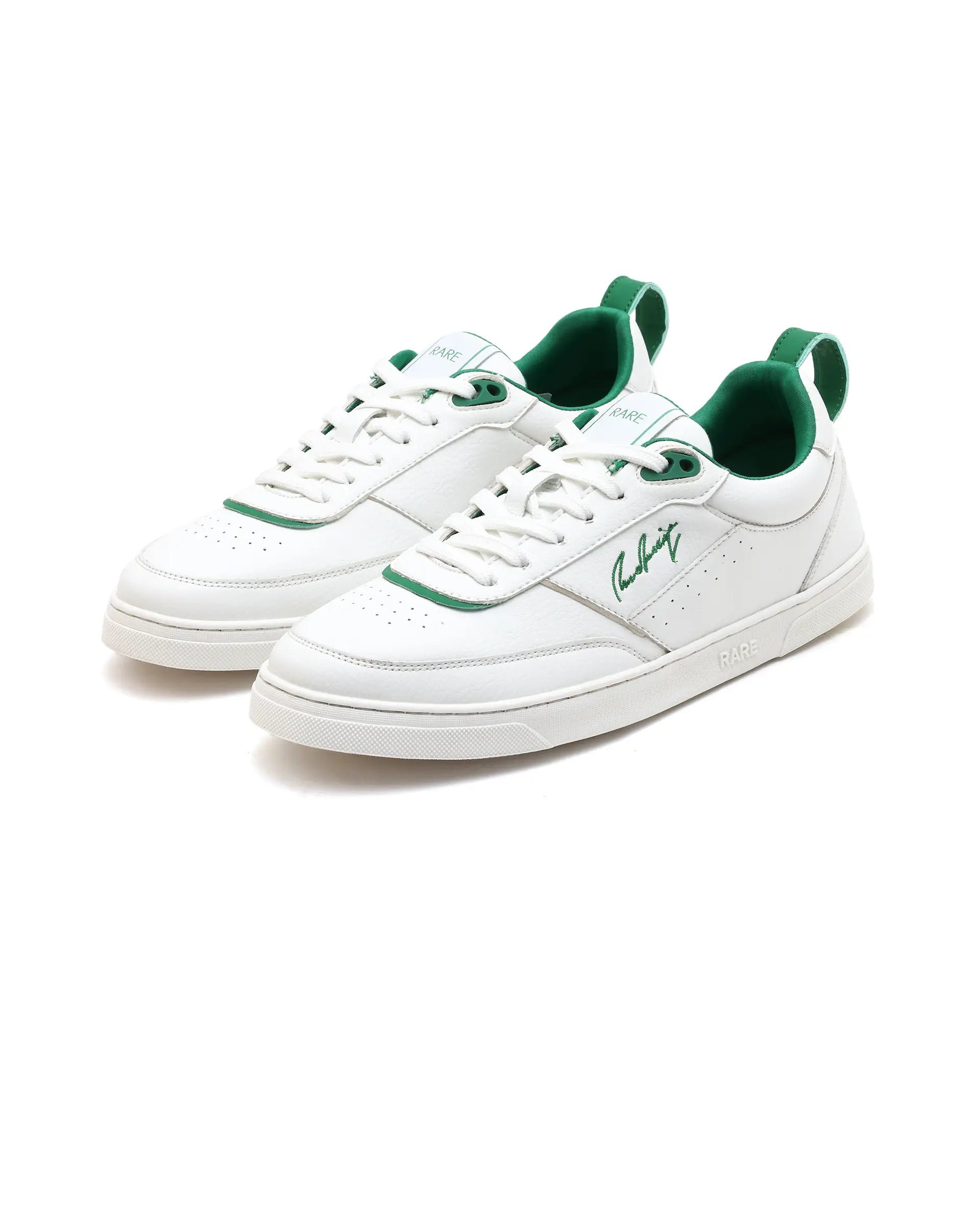 Rare Rabbit Men's Garen Green Micro Fiber Causal Sneaker