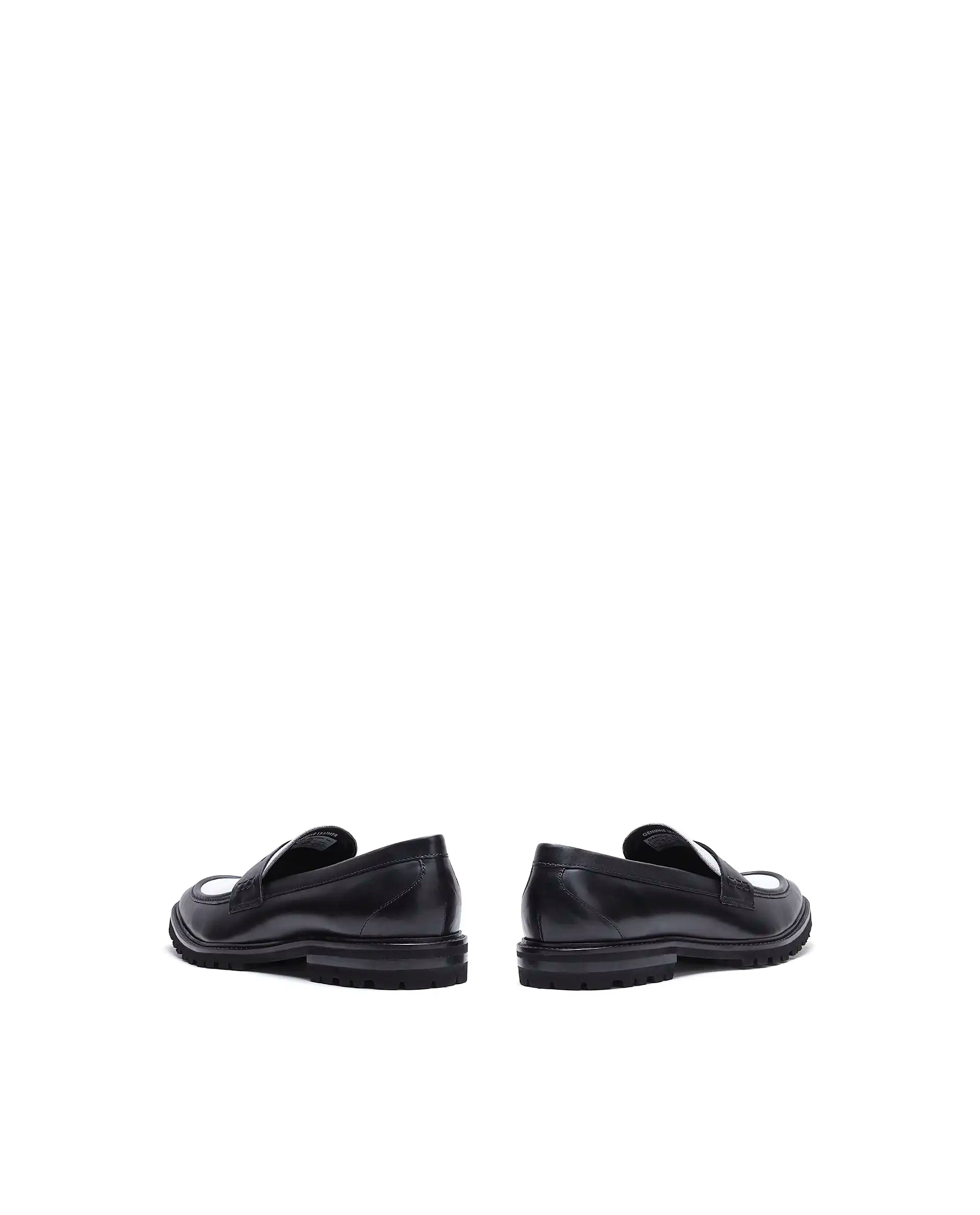 Rare Rabbit Men's Garfield Black Leather Mocassin