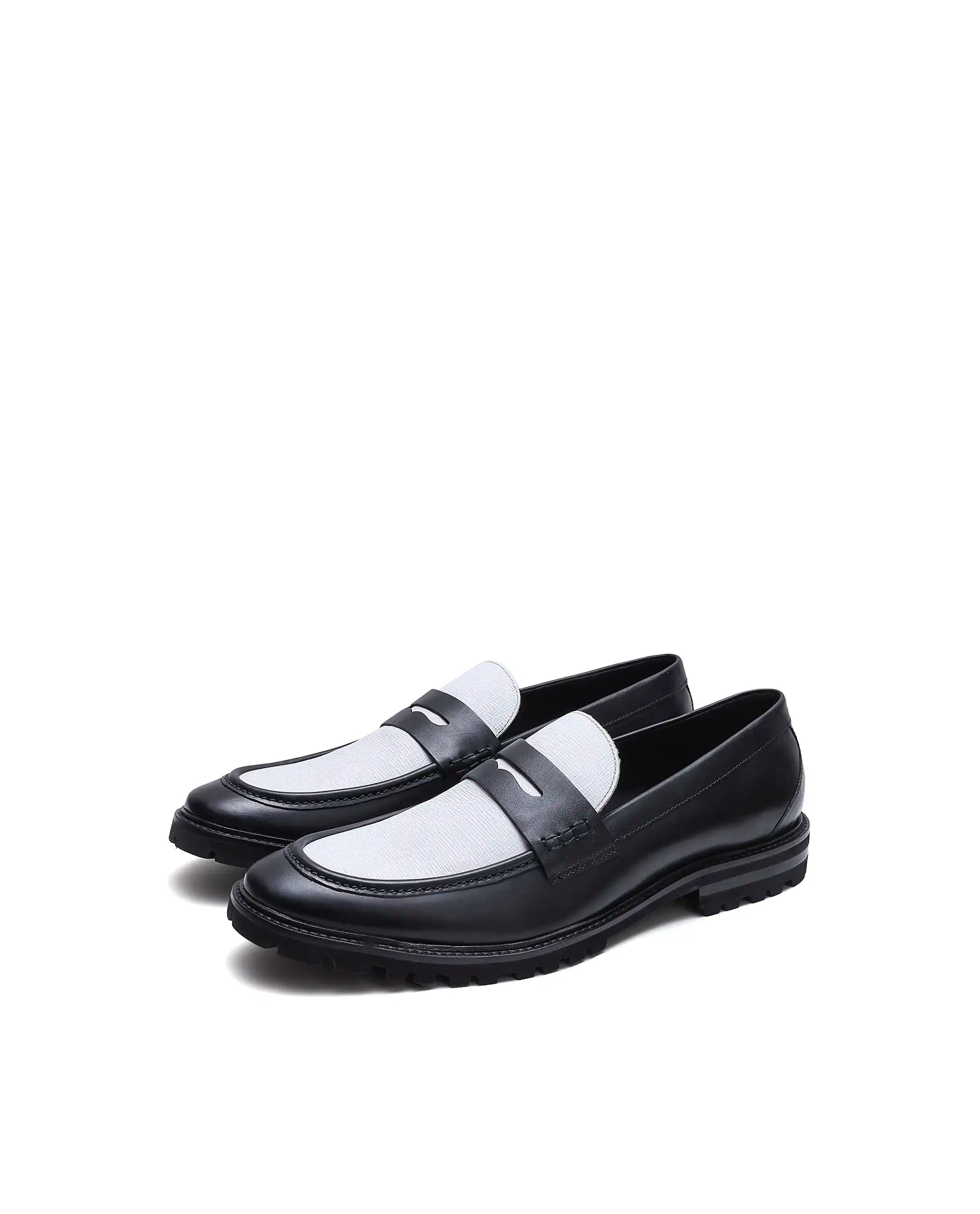 Rare Rabbit Men's Garfield Black Leather Mocassin
