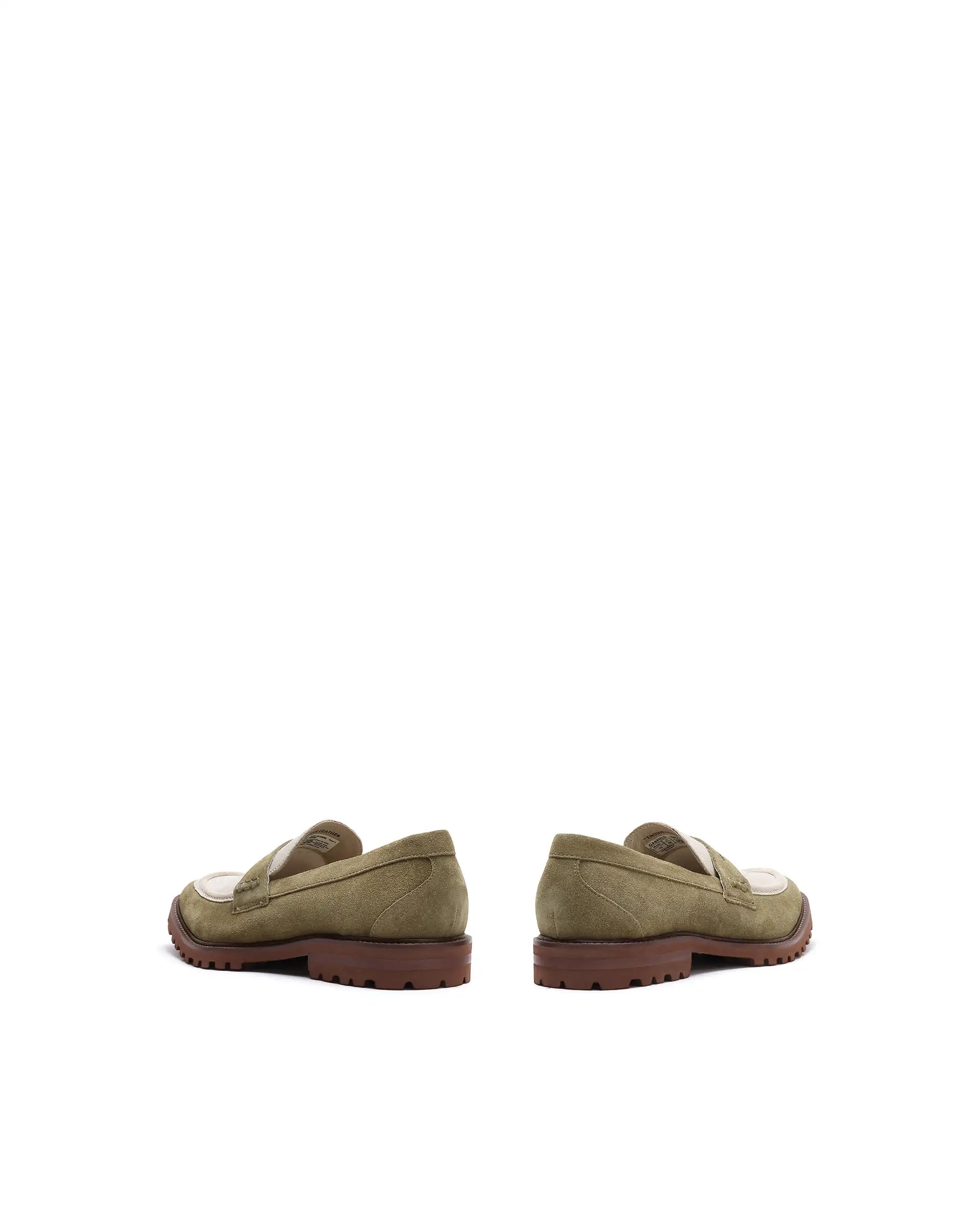Rare Rabbit Men's Garfield Olive Leather Mocassin