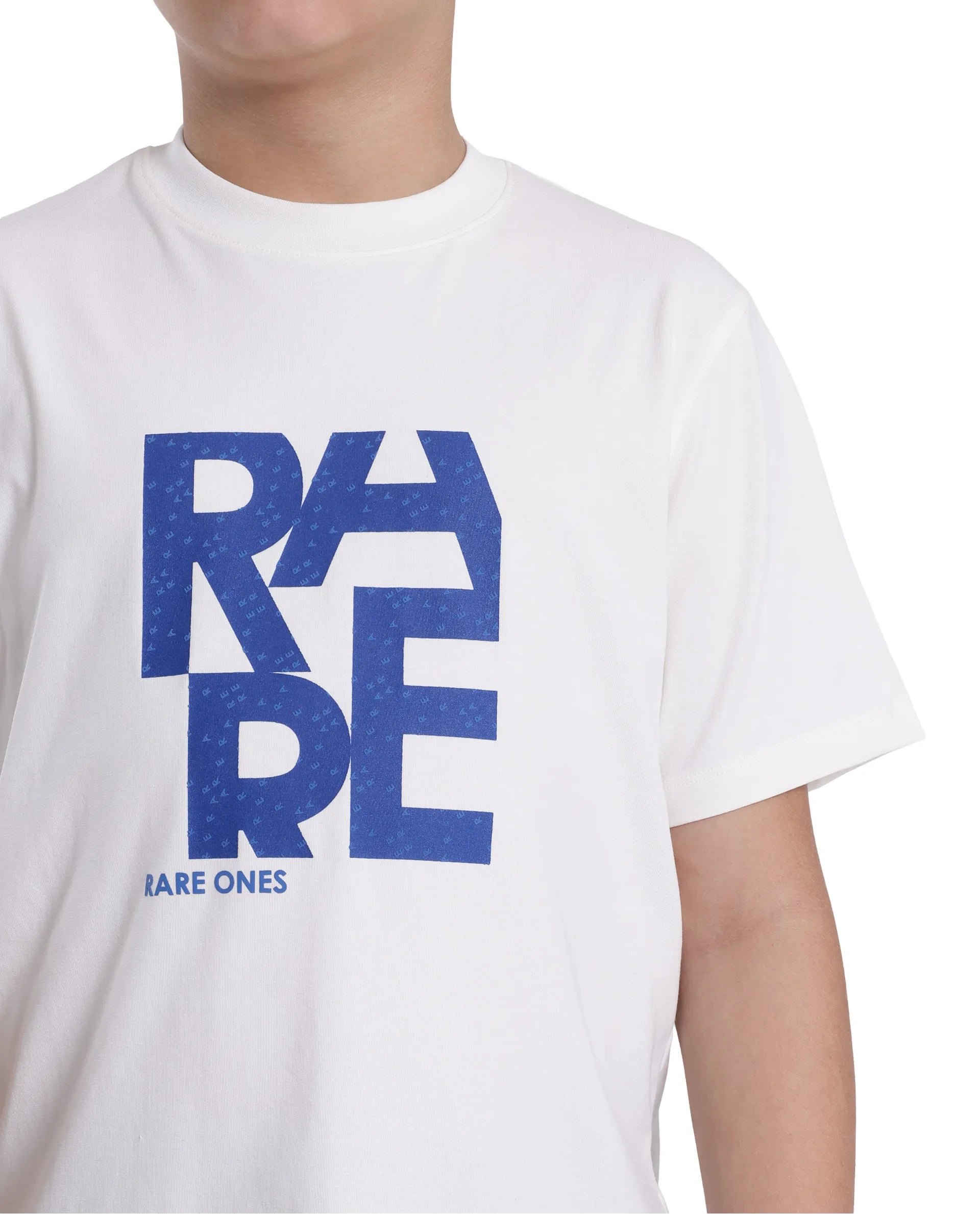 Rare Ones Kids Gelo Off White Cotton Blend Short Sleeve Crew Neck Printed Regular T-Shirt