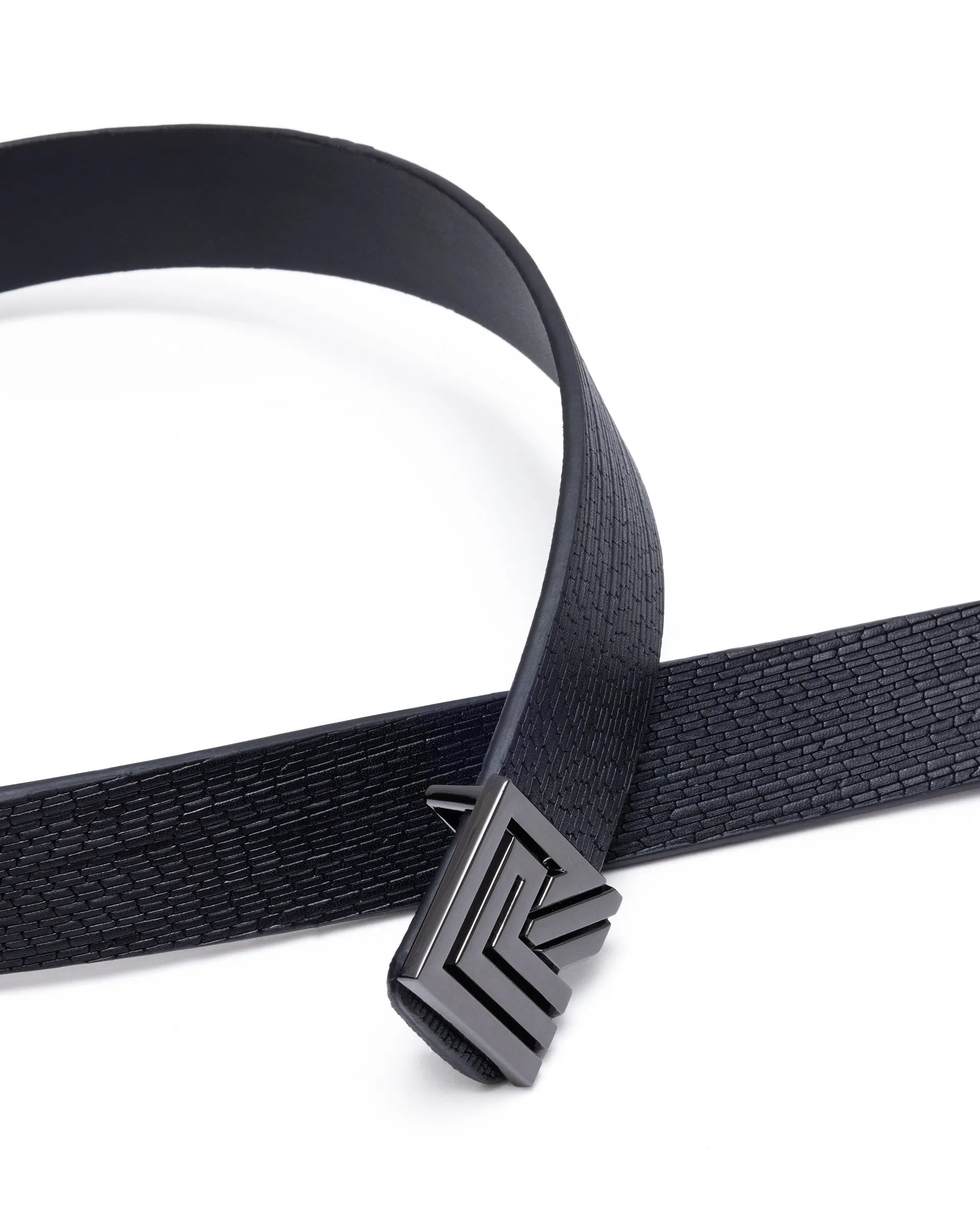 Rare Rabbit Men Geous Black Leather Belt