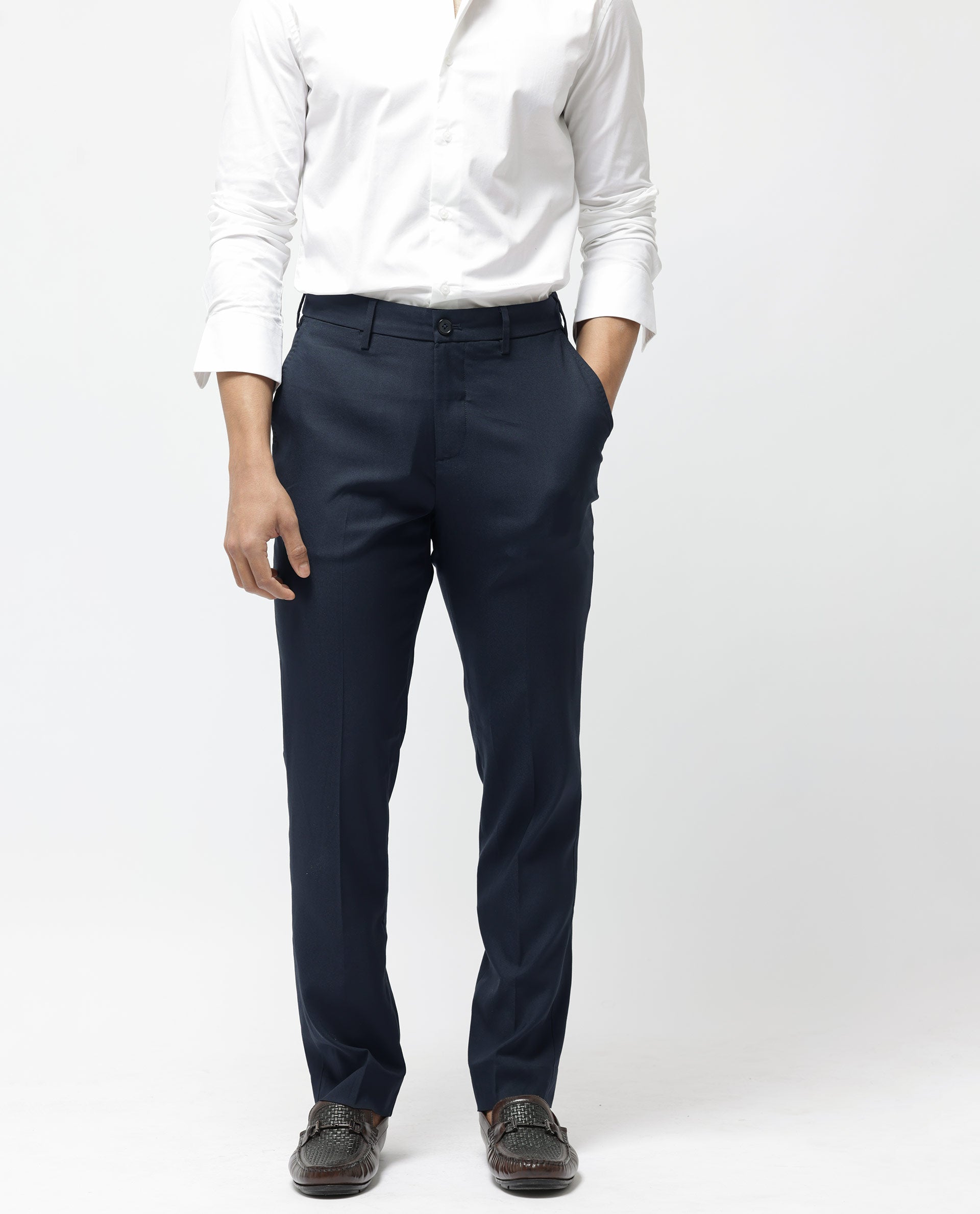 Slim Fit Black Stretch Trousers | Buy Online at Moss