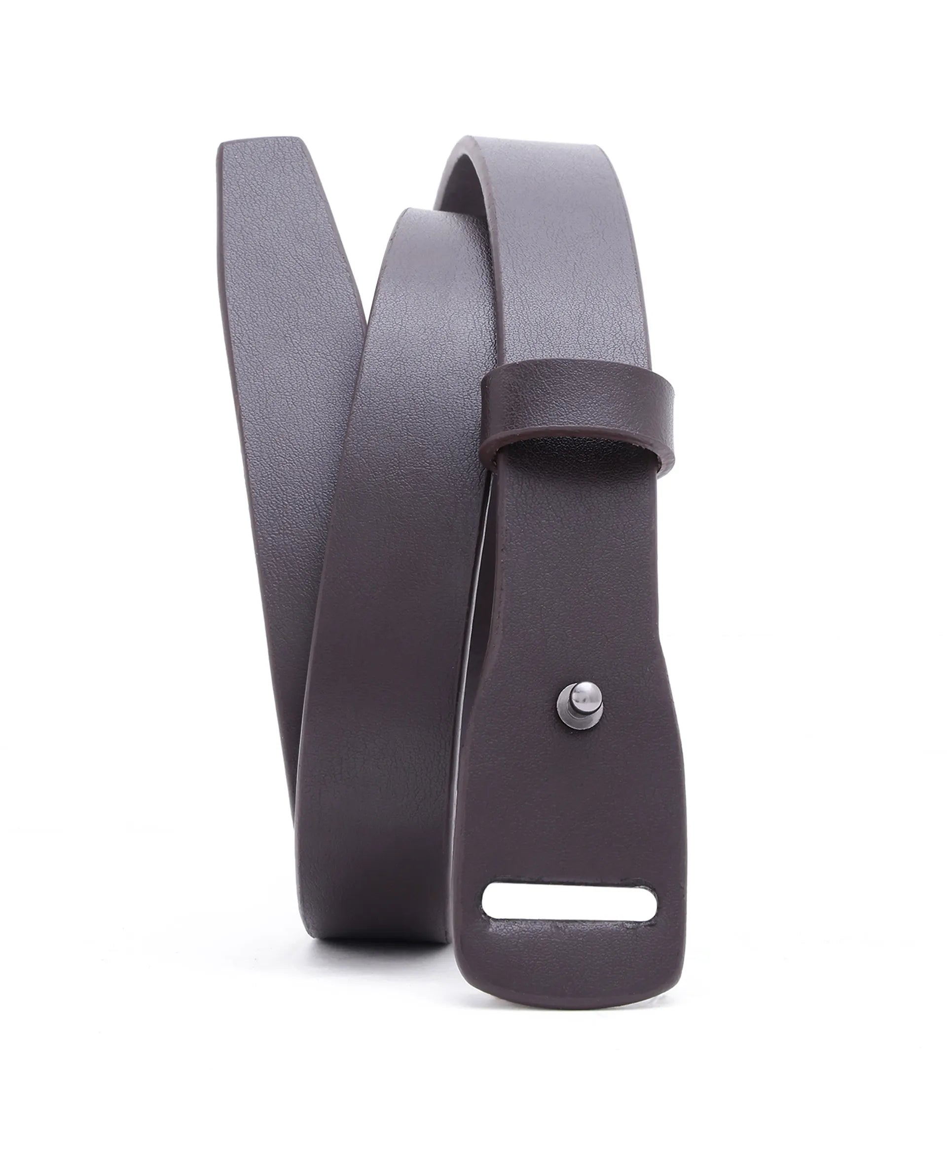 Rare Rabbit Men's Grenger Brown Non-Reversible Smooth Grain Belt