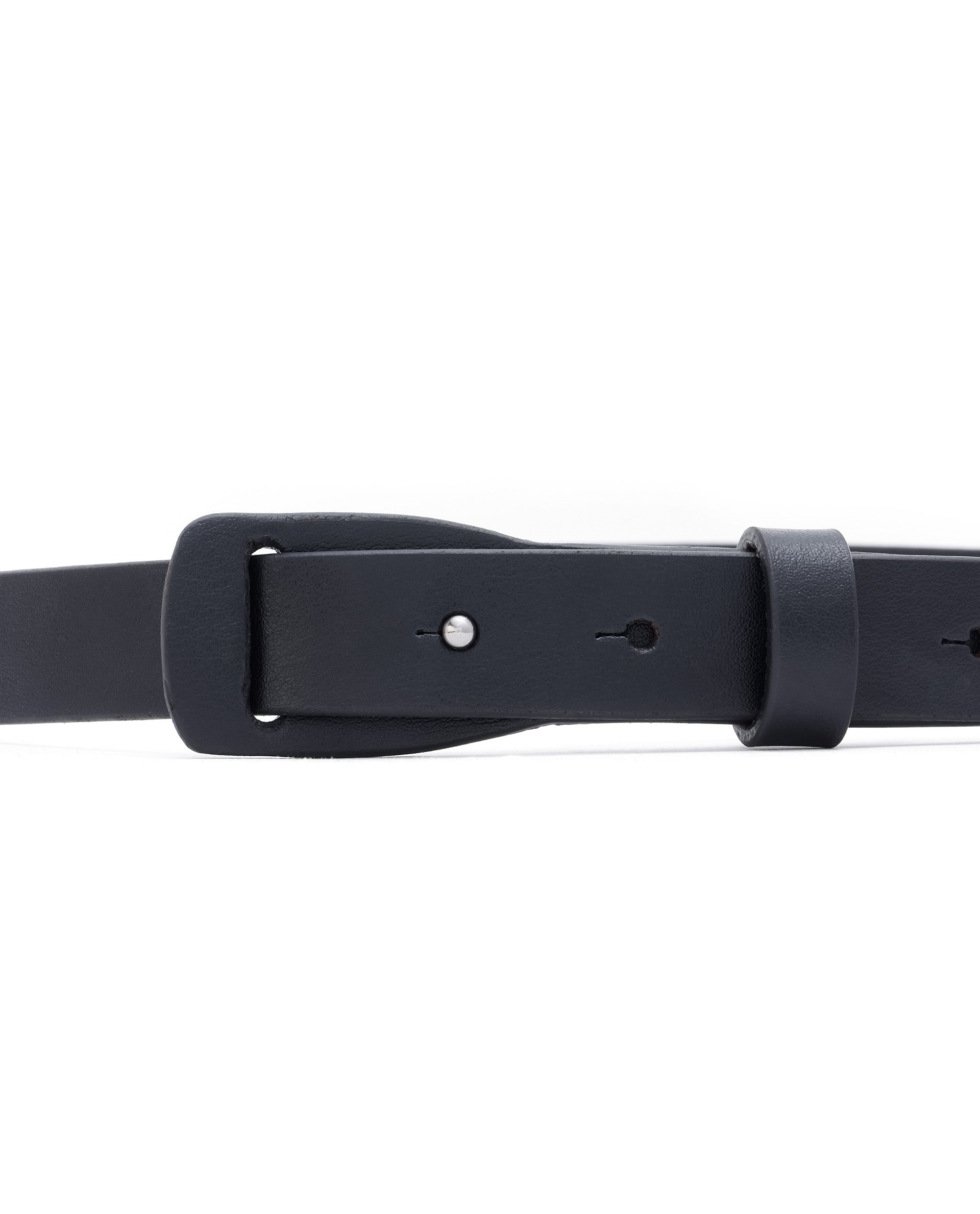 Rare Rabbit Men's Grenger Black Non-Reversible Smooth Grain Belt