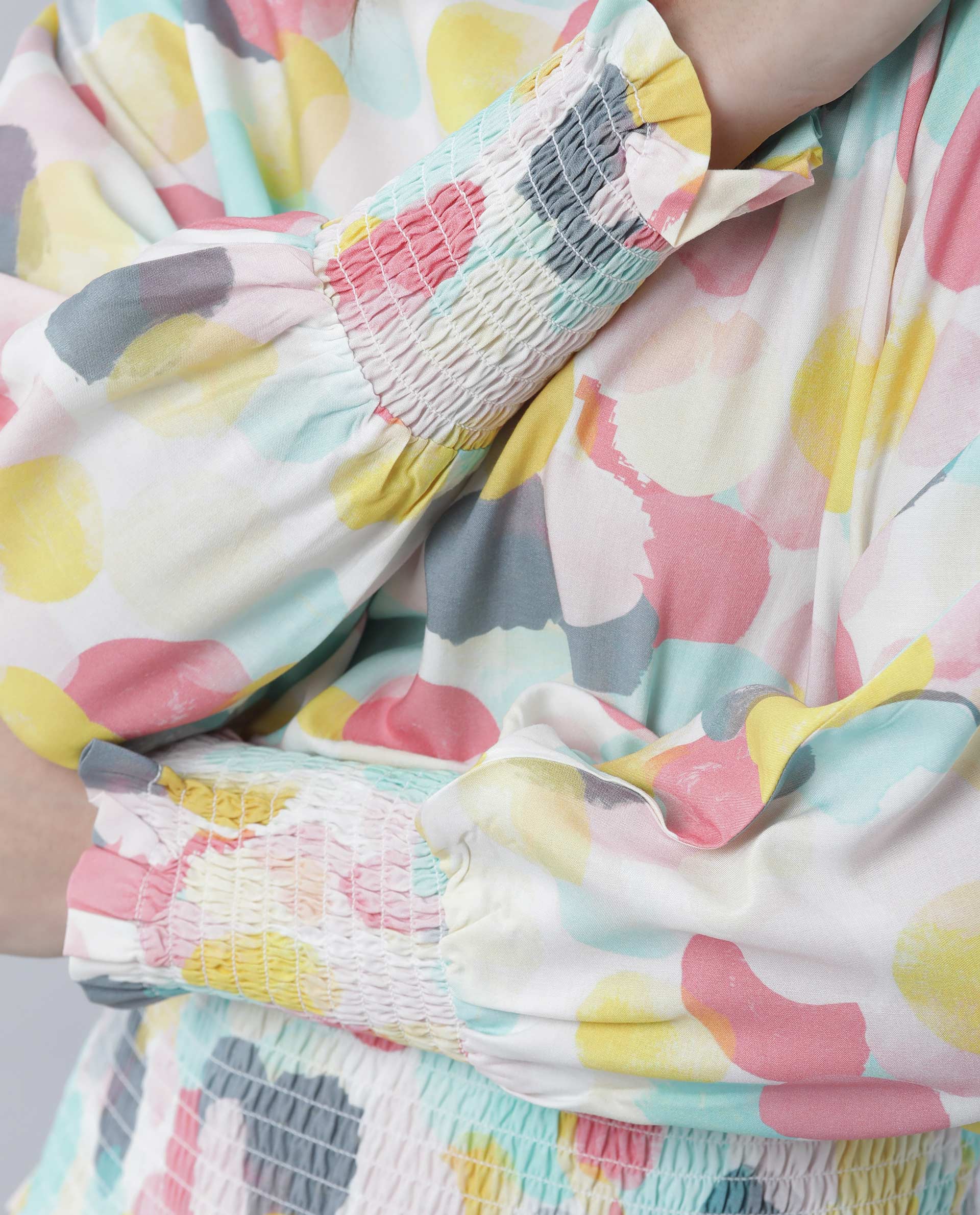 Rareism Womens Hanson Pink Top Viscose Fabric Regular Fit Full Sleeve V Neck