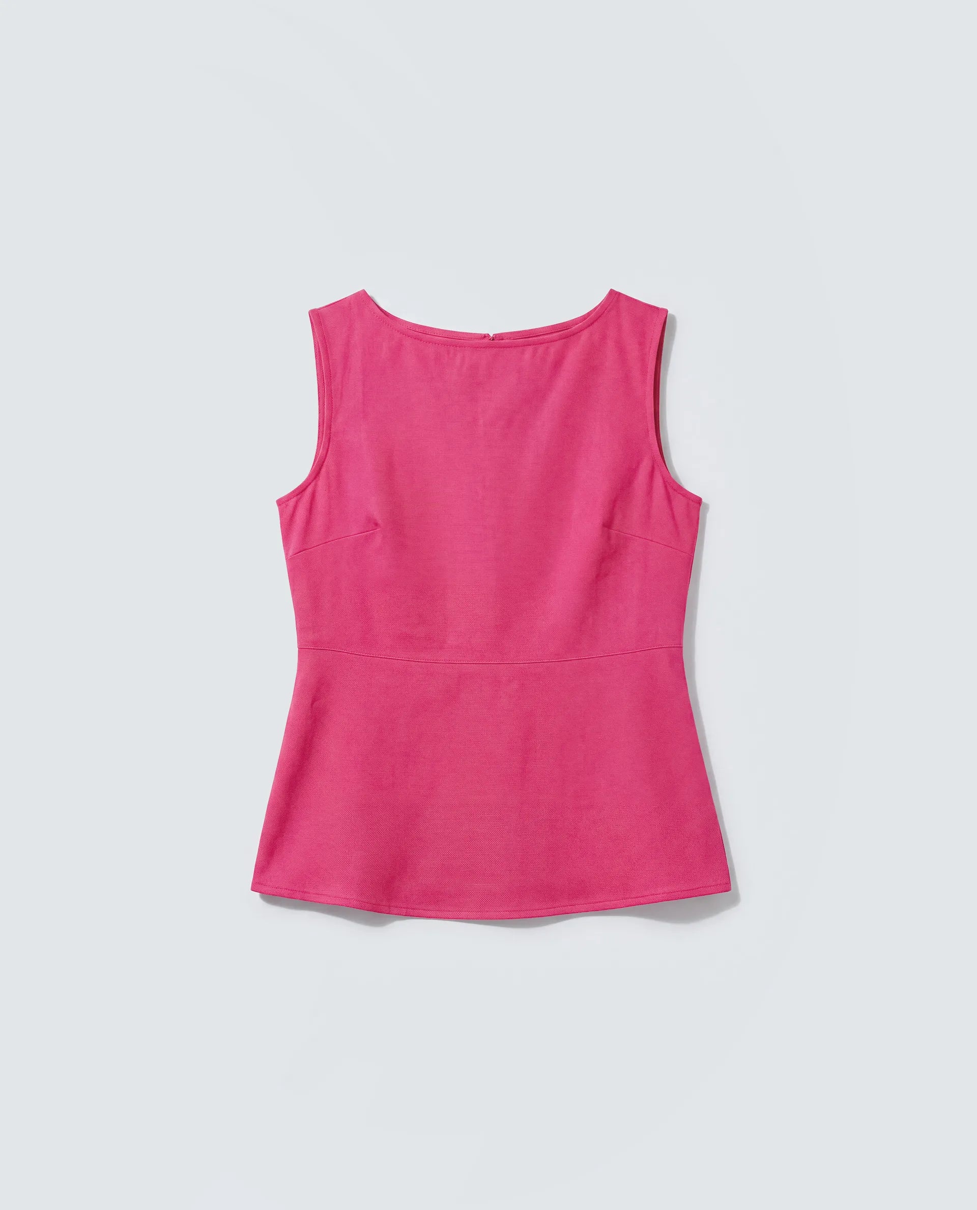 Rareism Women's Velan Pink Polyester Sleeveless Boat Neck Regular Top