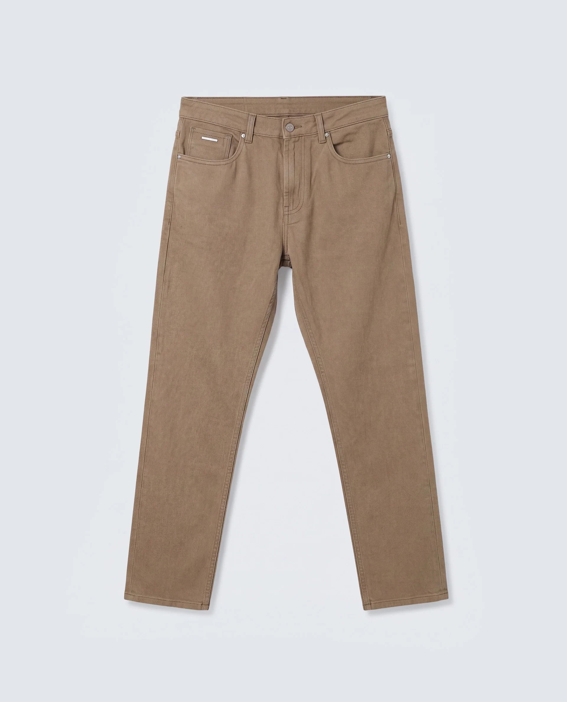 Rare Rabbit Men's Arvi-2 Olive Cotton Blend Plain Dond Carrot Fit Jeans
