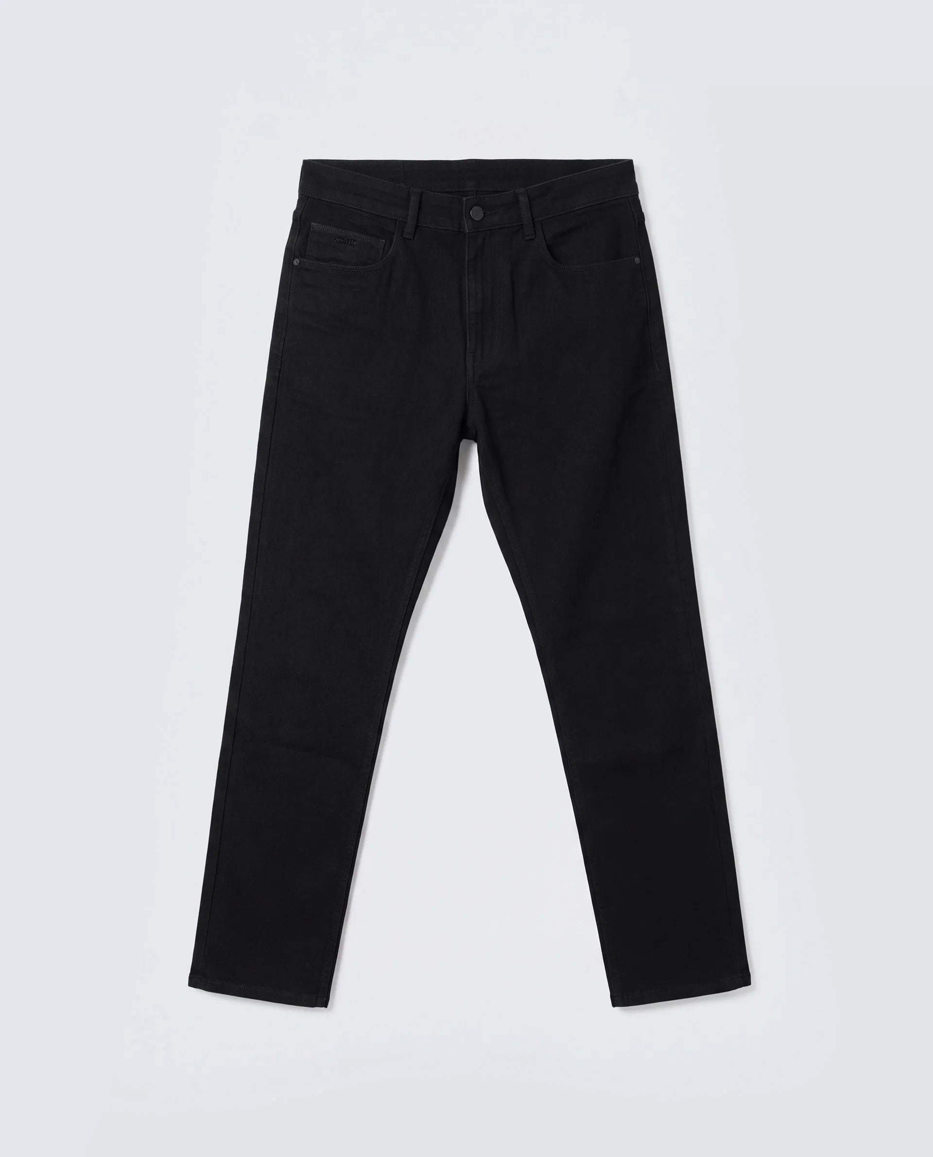 Rare Rabbit Men's Fiz B Black Cotton Blend Fabric Morris Regular Fit Plain Jeans