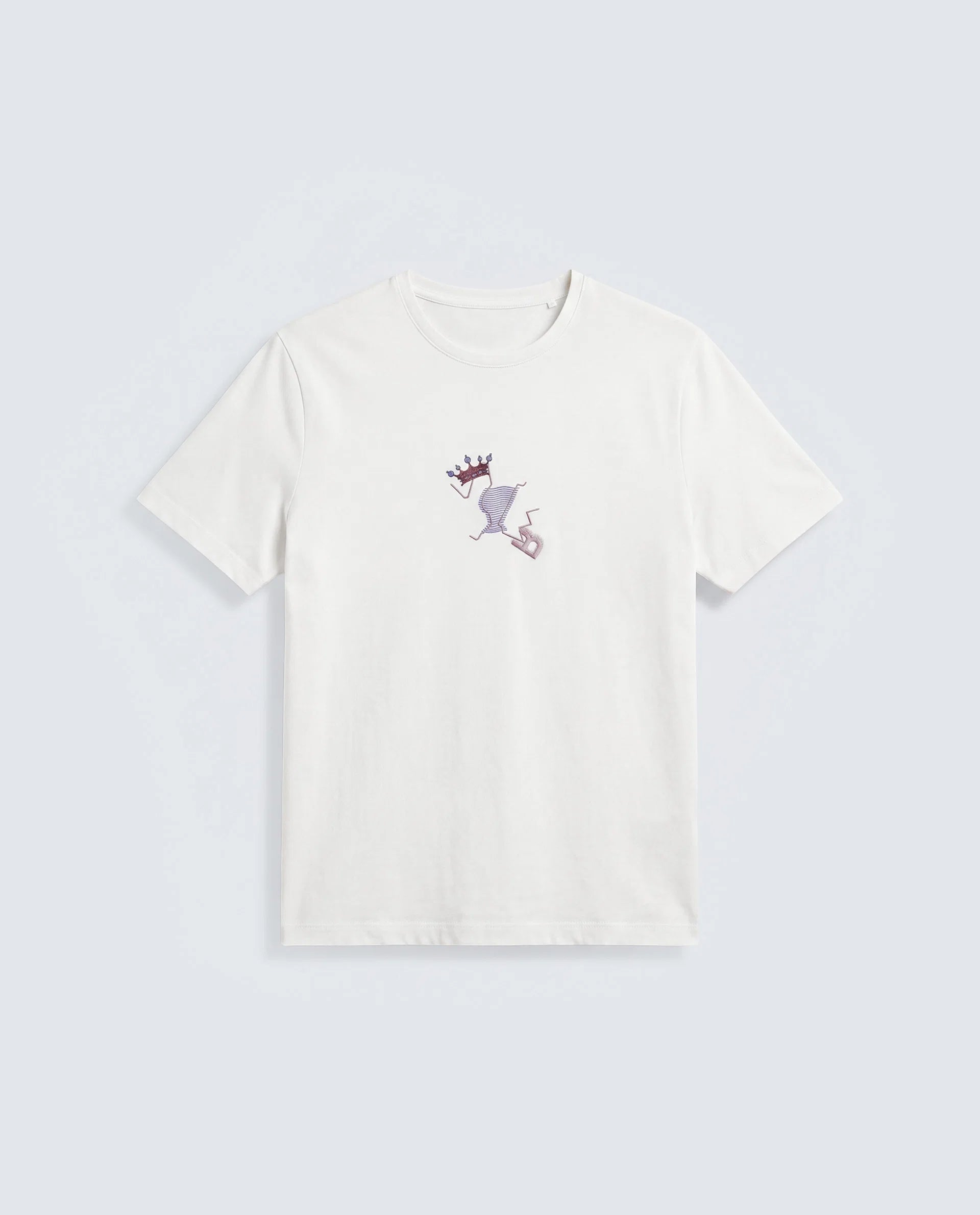 Rare Rabbit Men's Friend-2 Off White Cotton Blend Half Sleeve Crew Neck Regular Fit Graphic Print T-Shirt
