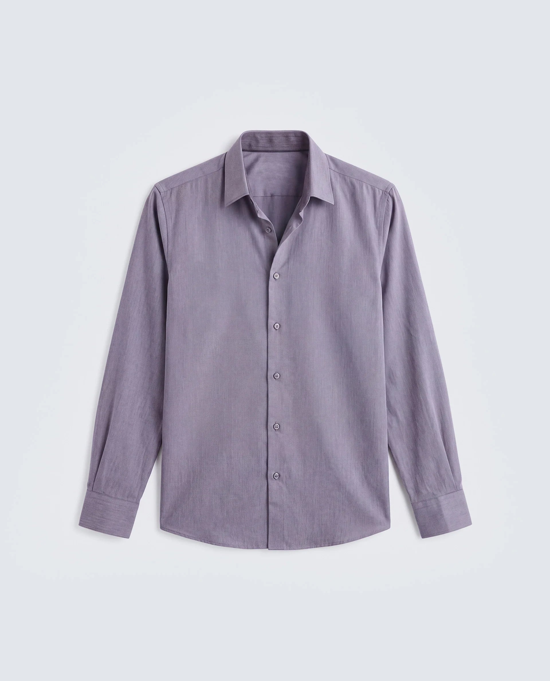 Rare Rabbit Men's Gunjo 25 Dusky Purple Cotton Blend Plain Regular Fit Full Sleeve Collared Shirt