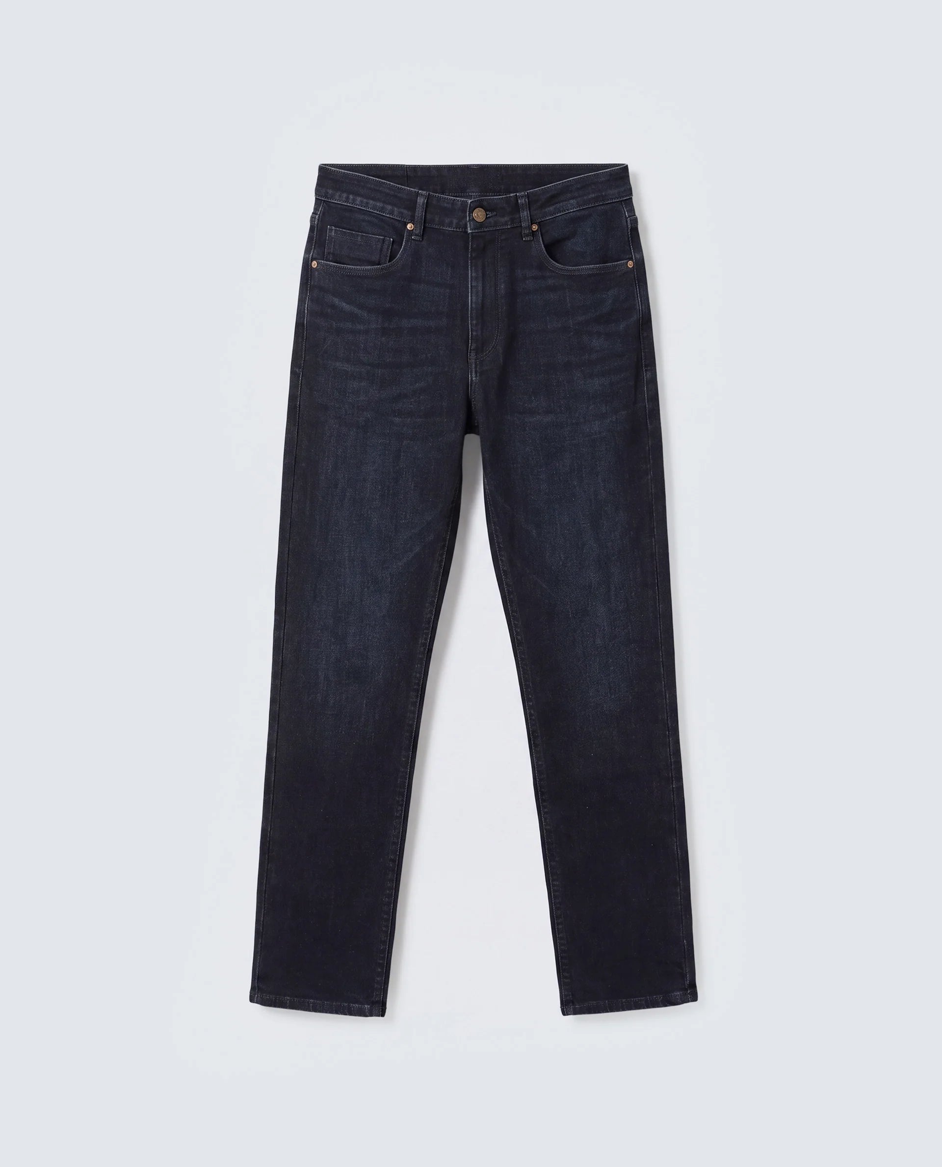 Rare Rabbit Men's Kliq Dark Navy Cotton Blend Fabric Morris Regular Fit Plain Jeans