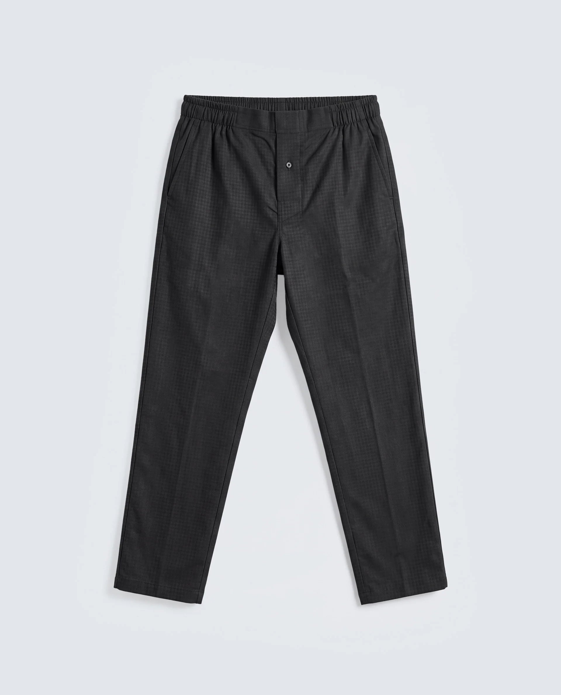 Rare Rabbit Men's Mariv Black Cotton Fabric Regular Fit Checks Pajama