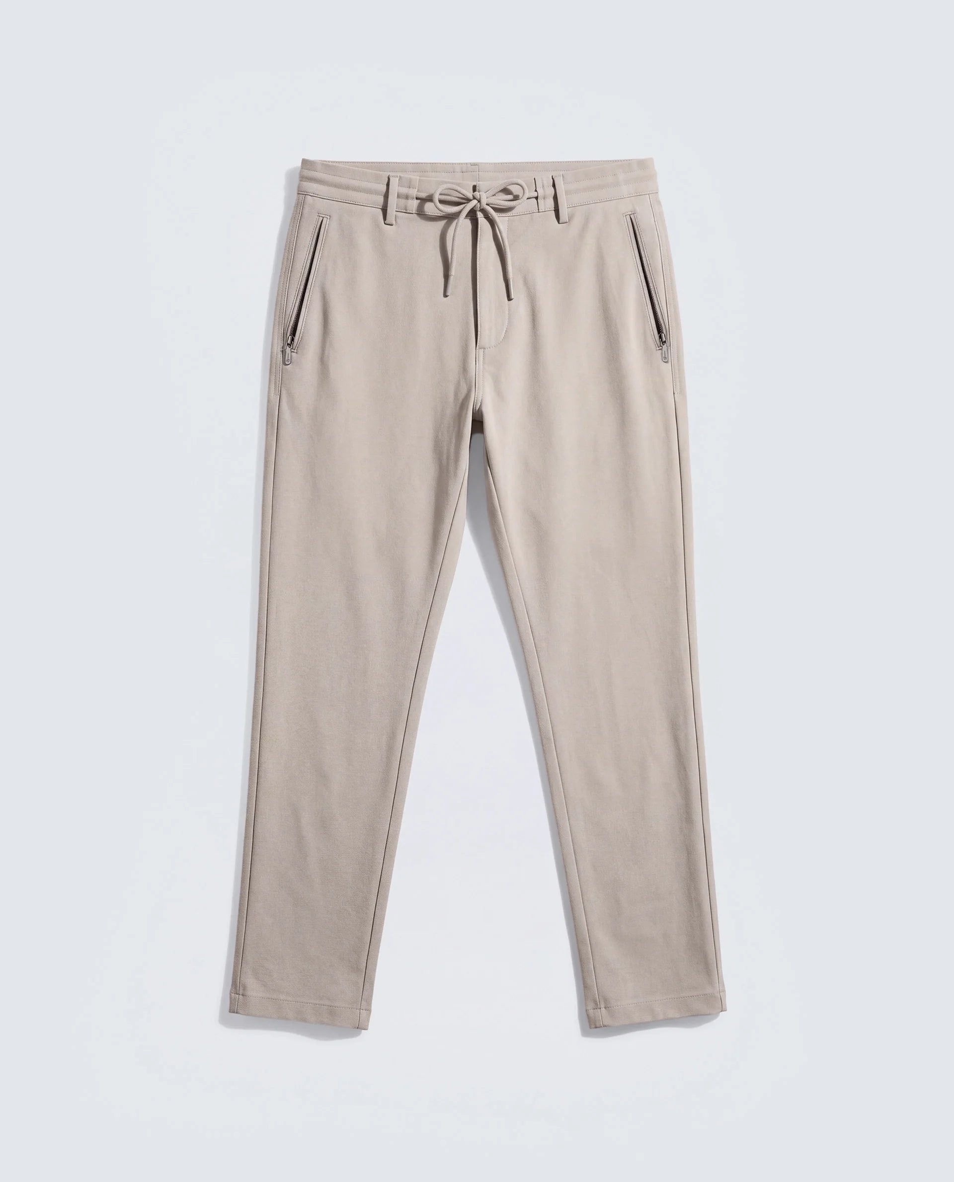 Rare Rabbit Men's Move-Ss26 Light Beige Polyester Blend Fabric Regular Fit Plain Trouser