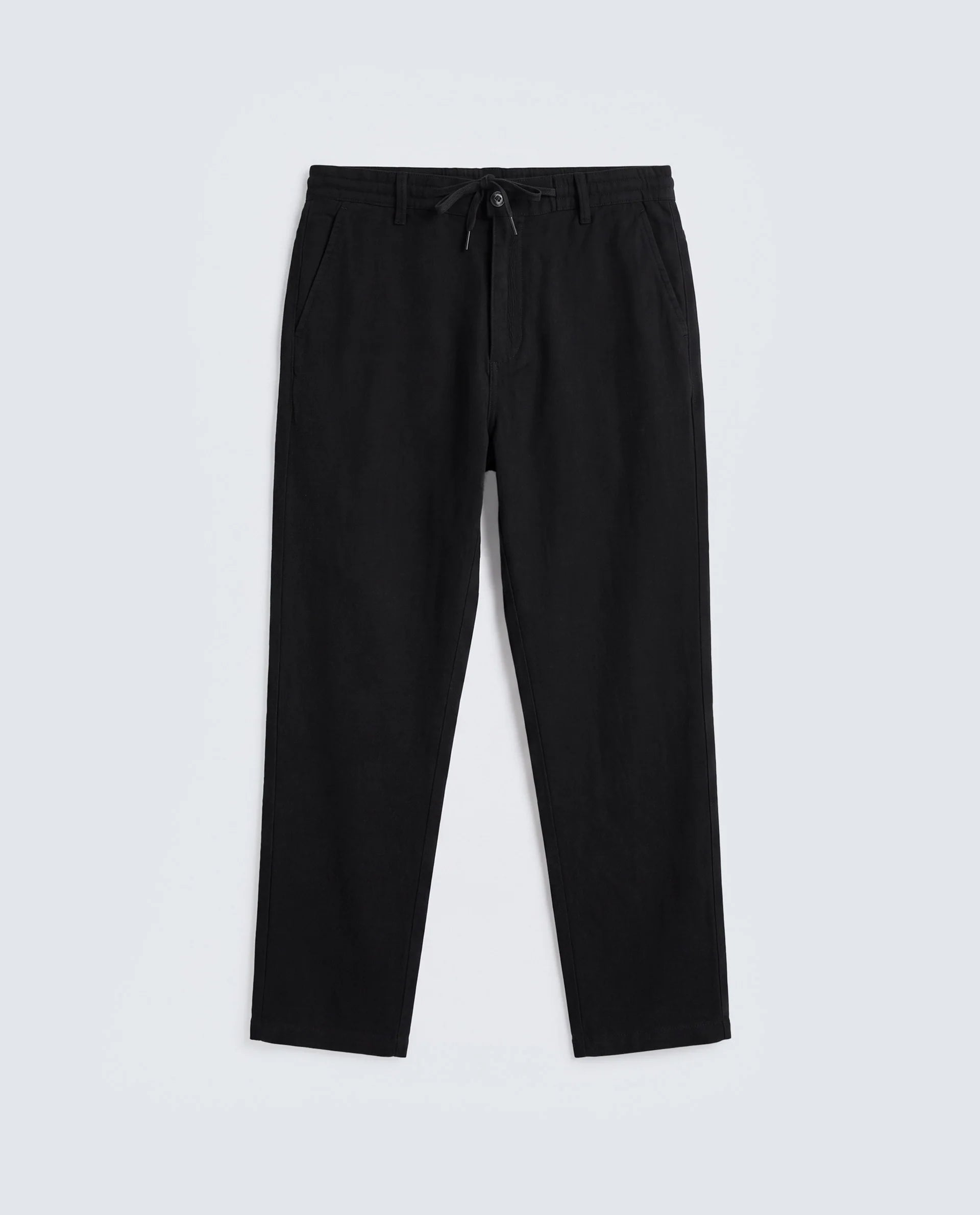 Rare Rabbit Men's Pastor-Aw26 Black Cotton Fabric Drawstring Closure Regular Fit Plain Trouser
